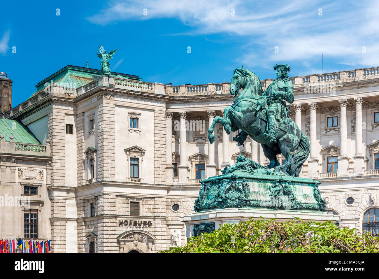 Vienna, Austria, l'Europa. Il principe Eugenio di Savoia monumento Foto Stock