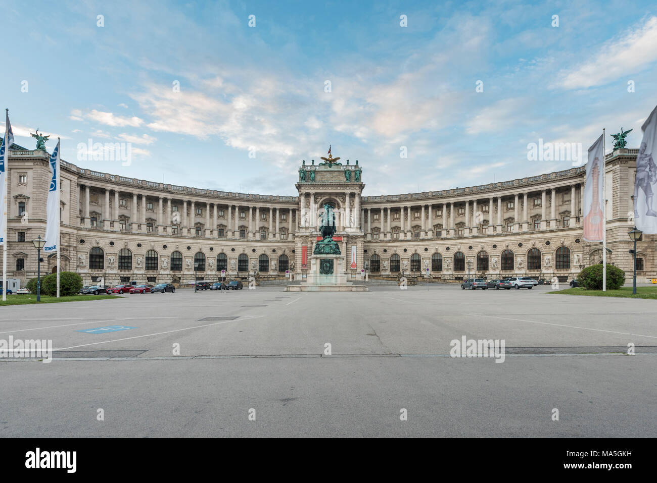 Vienna, Austria, l'Europa. La Hofburg un principe Eugenio di Savoia monumento Foto Stock