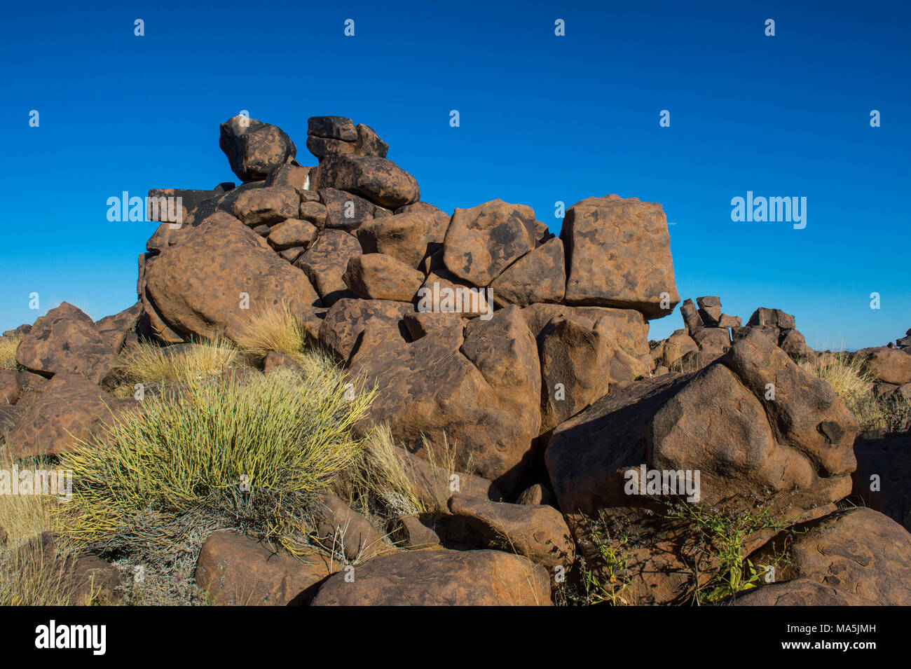 Unusal formazioni rocciose, gigante giochi, Ketmanshoop, Namibia Foto Stock