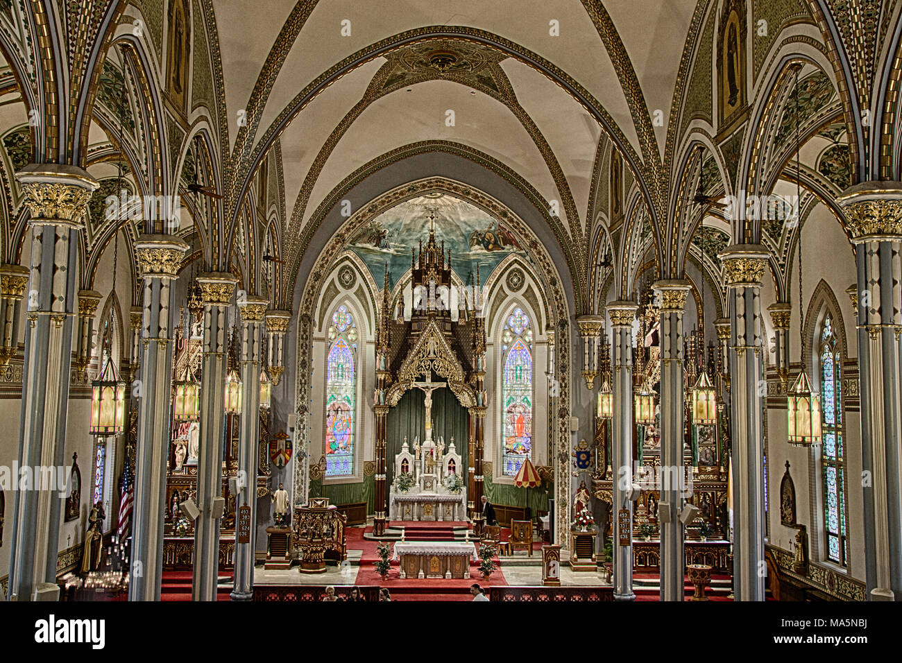 Dyersville, Iowa. San Xavier Basilica interno. Foto Stock