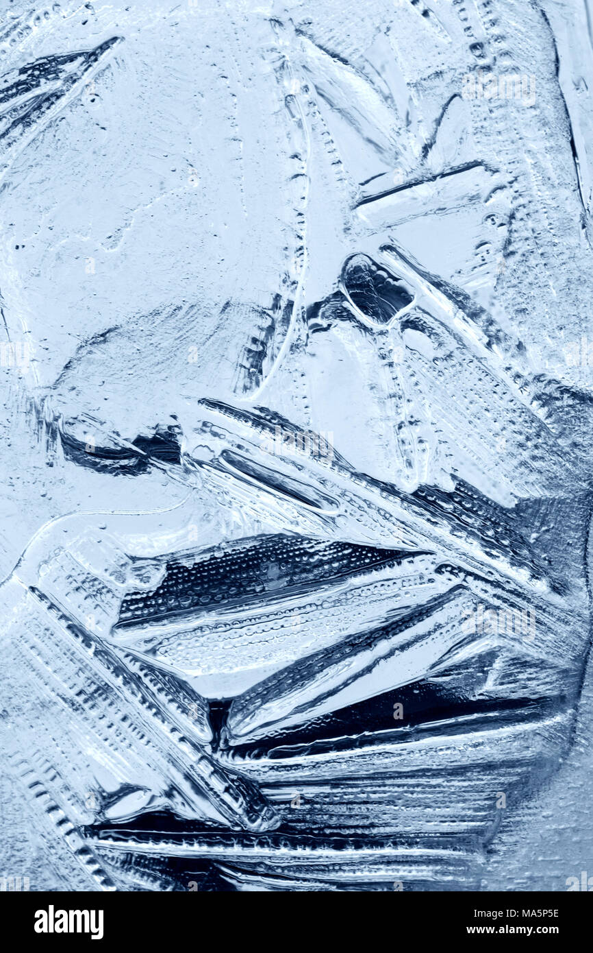 Sfondo costituito da estrema closeup di ghiaccio Foto Stock