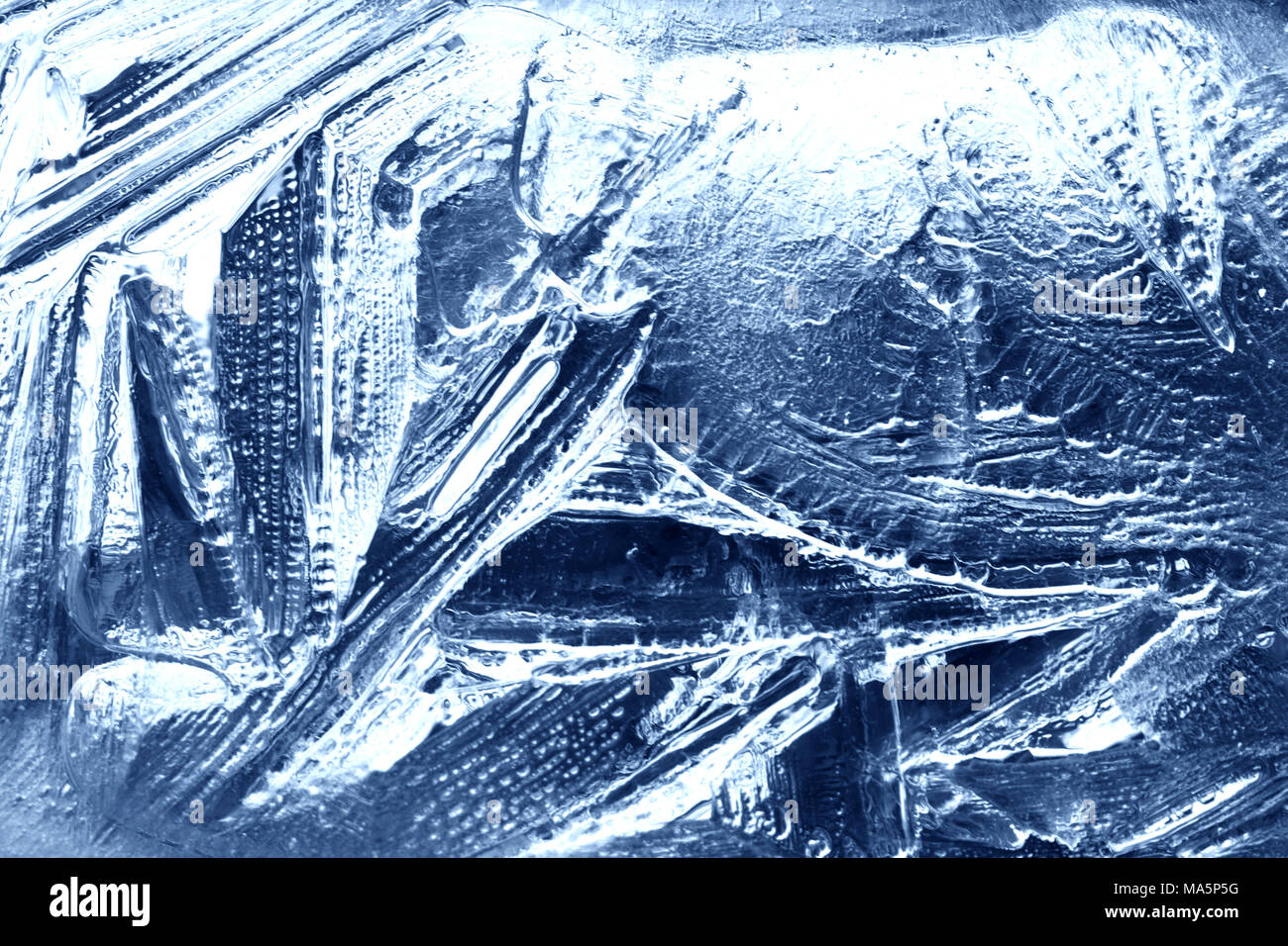 Sfondo costituito da estrema closeup di ghiaccio Foto Stock