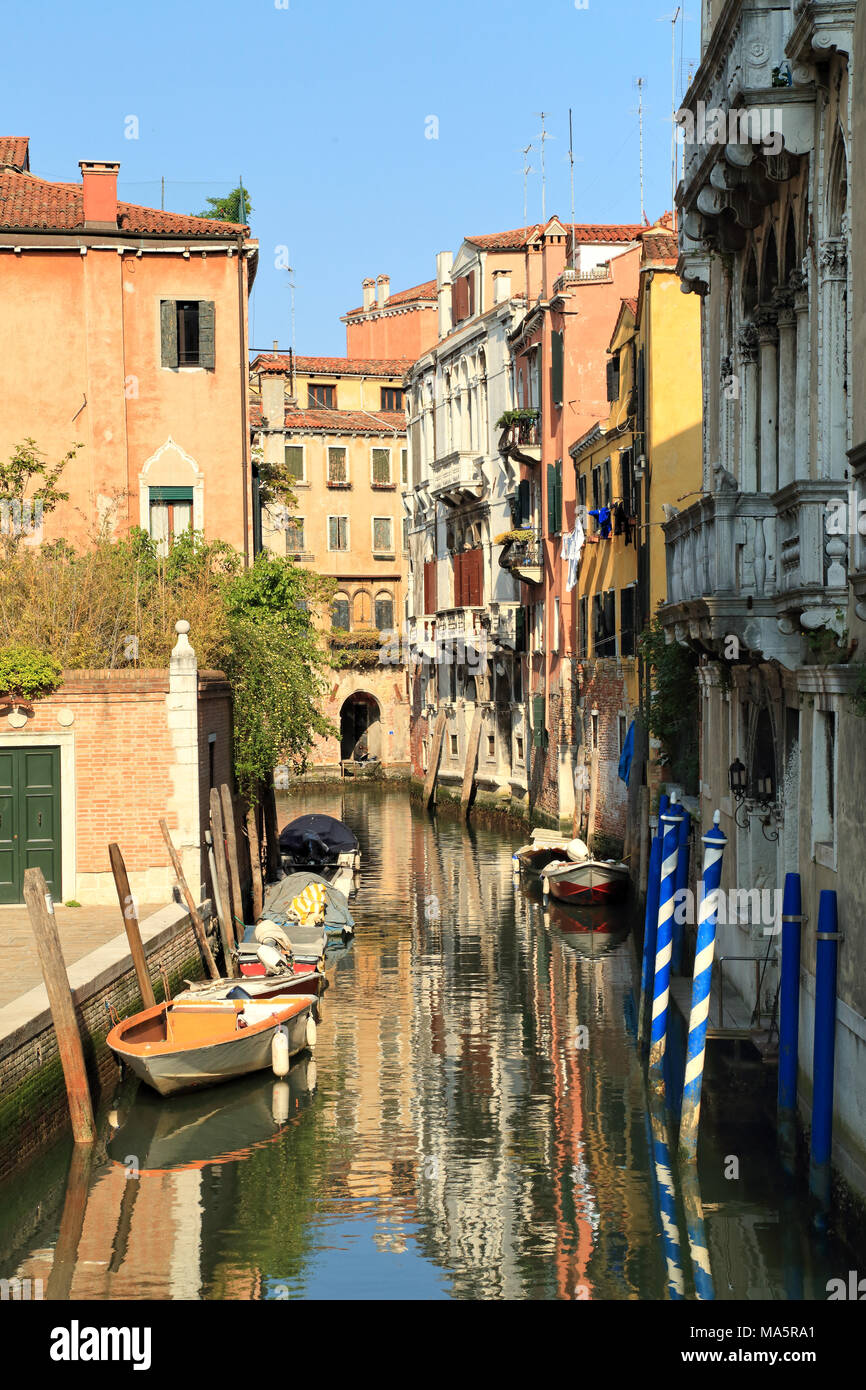 Venezia Canal Rio di Santo Stin Foto Stock
