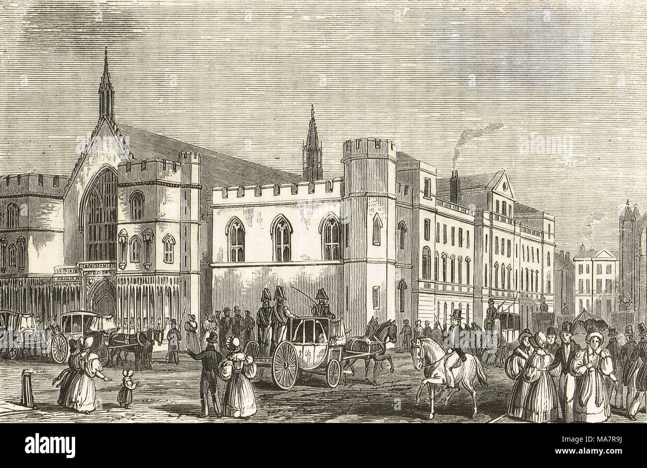 La vecchia casa di signori e Commons, Pre incendio del 1834 Foto Stock