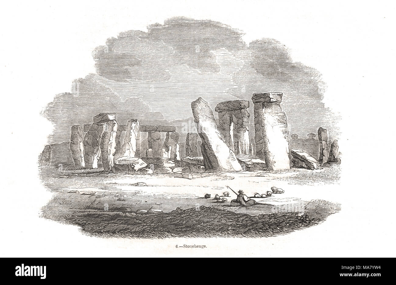 Stonehenge monumento preistorico, Wiltshire, Inghilterra Foto Stock