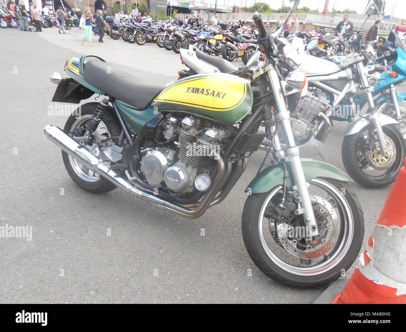 Kawasaki a Ace Cafe Foto Stock