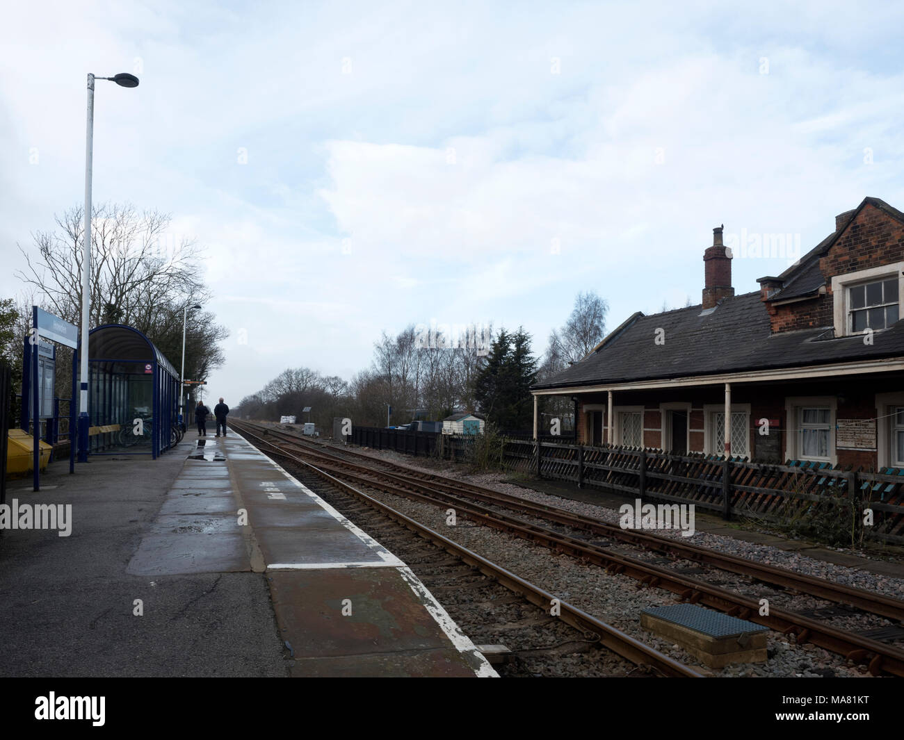Edificio ferroviario di Fomer presso la Stazione ferroviaria di Howden, Howden, East Riding dello Yorkshire, Inghilterra UK Foto Stock