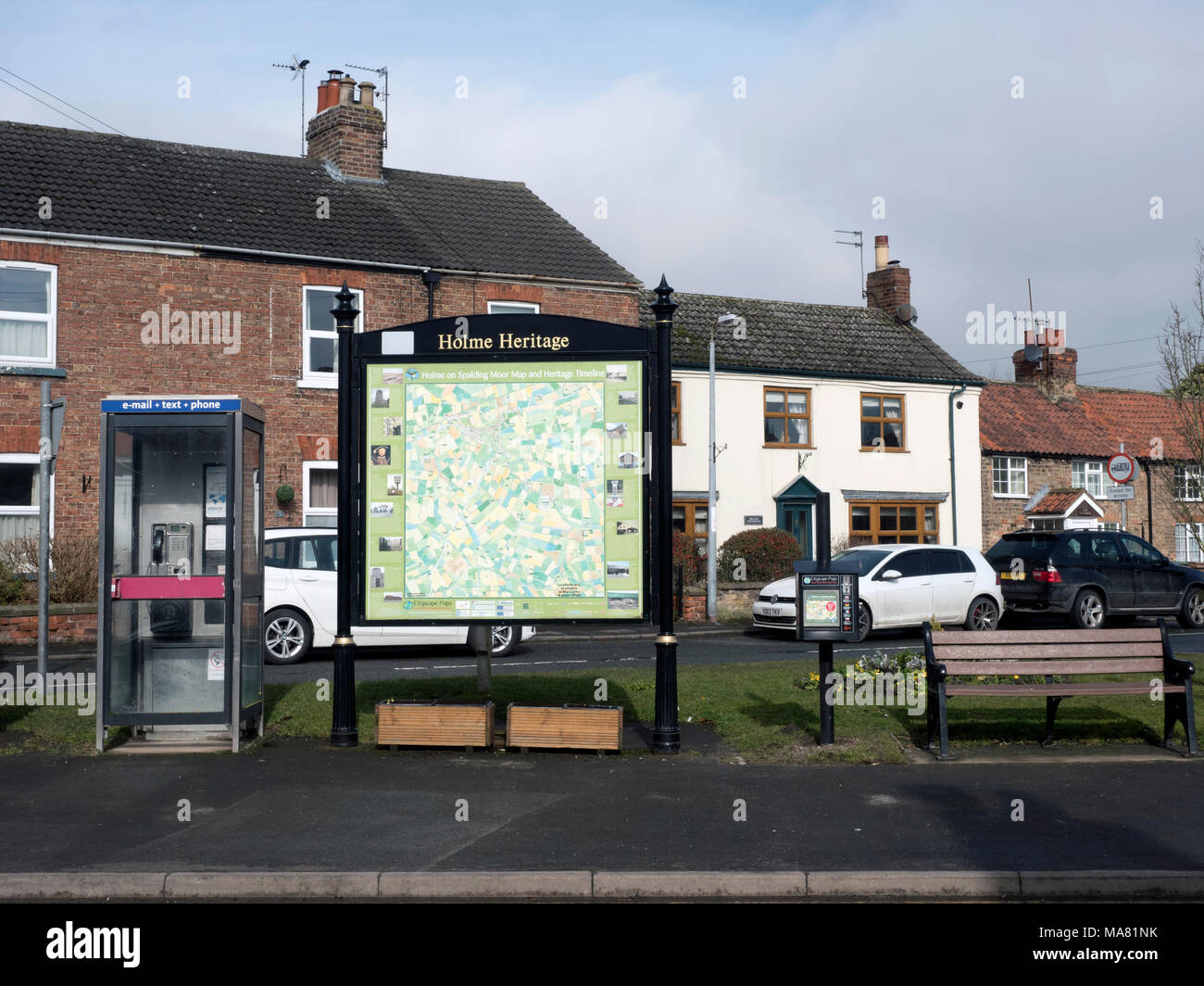 Holme sulla mappa della città di Spalding Moor, East Riding of Yorkshire, Inghilterra, Regno Unito Foto Stock