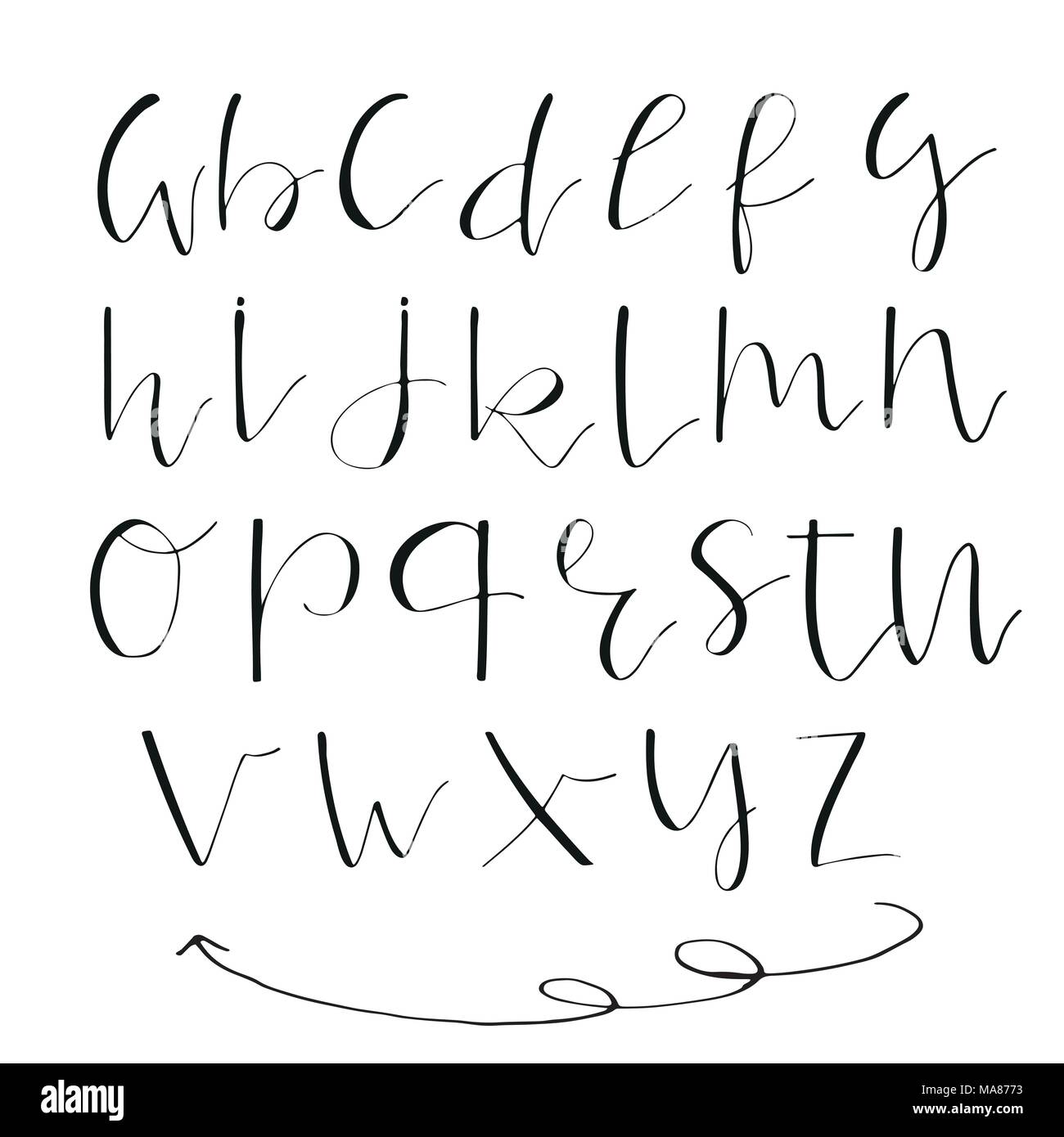 Alfabeto della scrittura a mano immagini e fotografie stock ad alta  risoluzione - Alamy