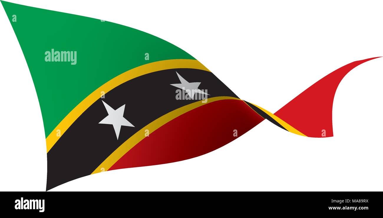 Saint Kitts e Nevis bandiera Illustrazione Vettoriale