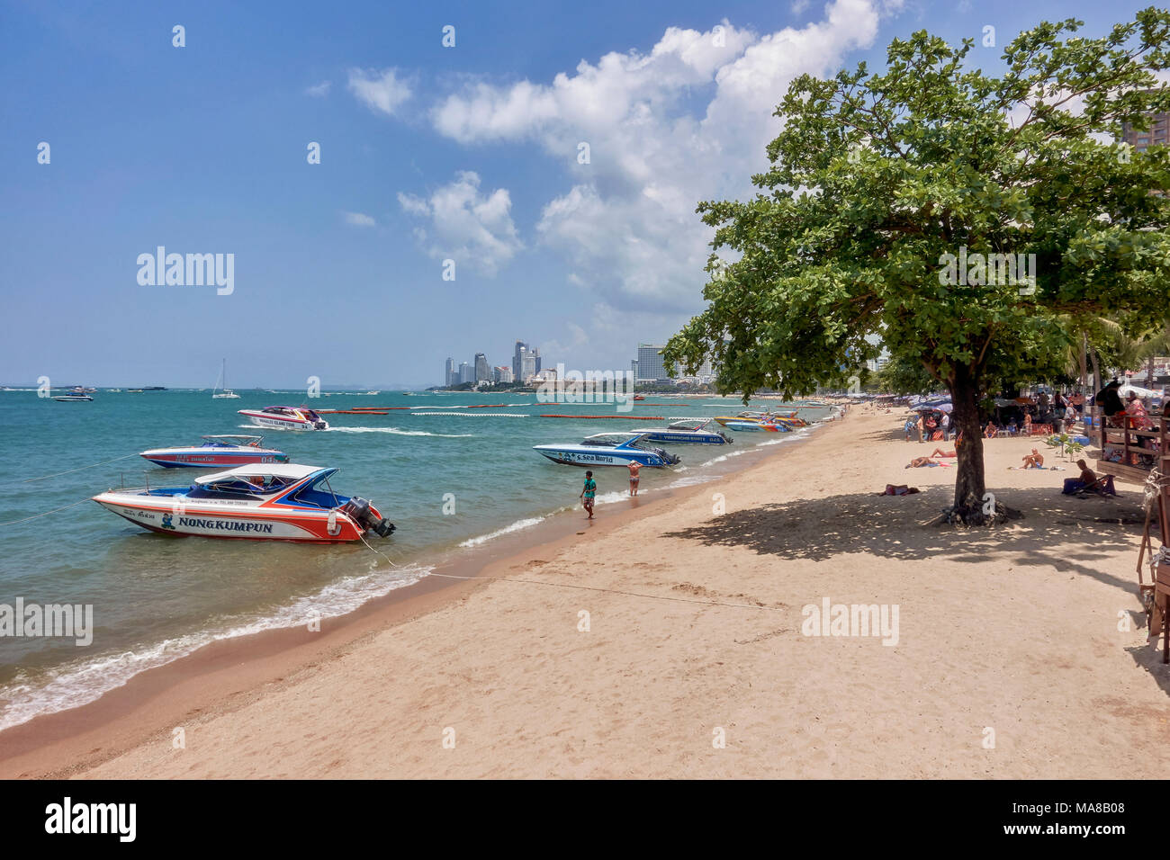 Spiaggia di Pattaya, Thailandia, Sud-est asiatico Foto Stock