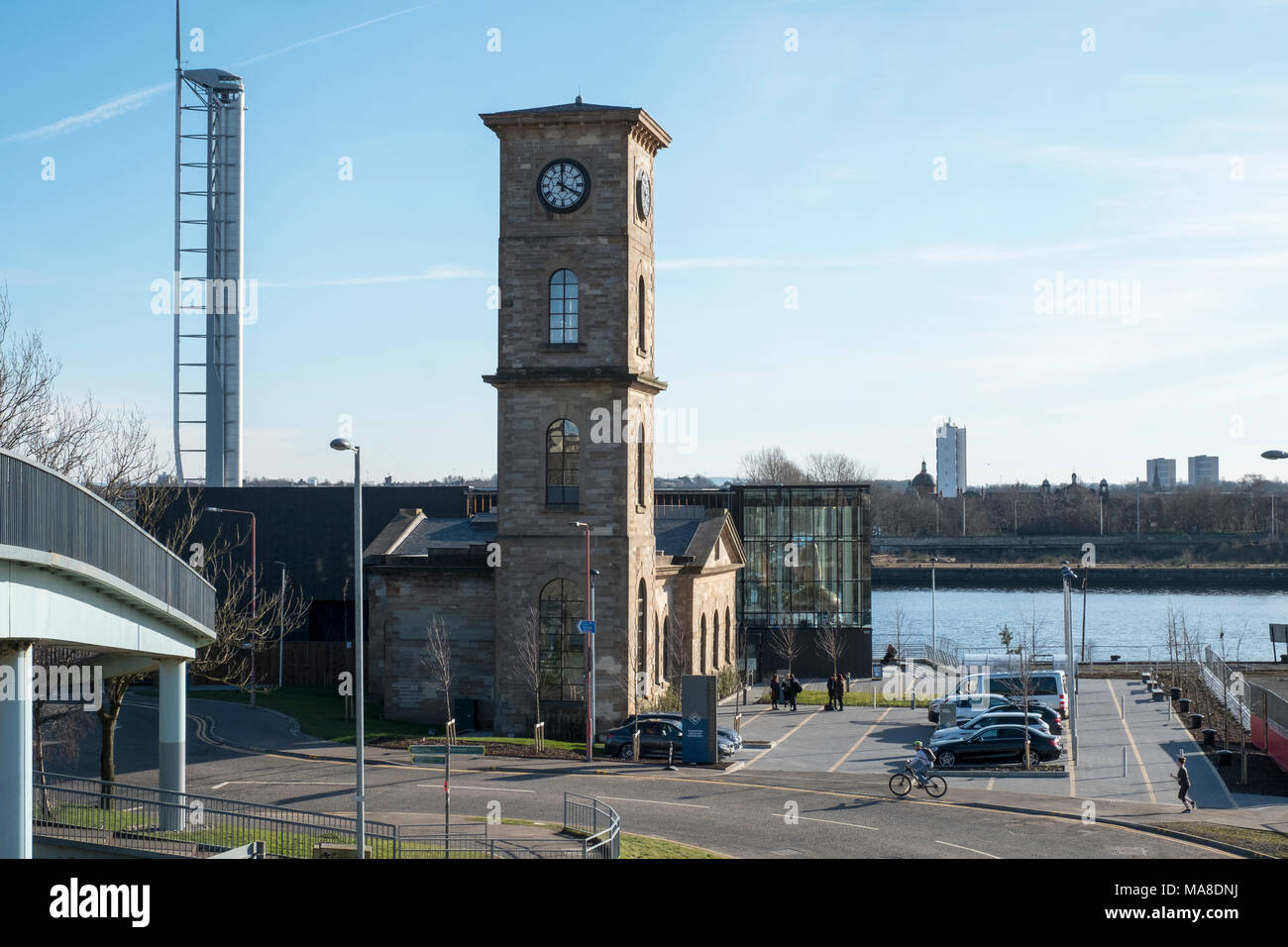 La Distilleria Clydeside, situato presso la Pumphouse, Queens dock sulle banche del nord del fiume Clyde a Glasgow, Scotland, Regno Unito Foto Stock