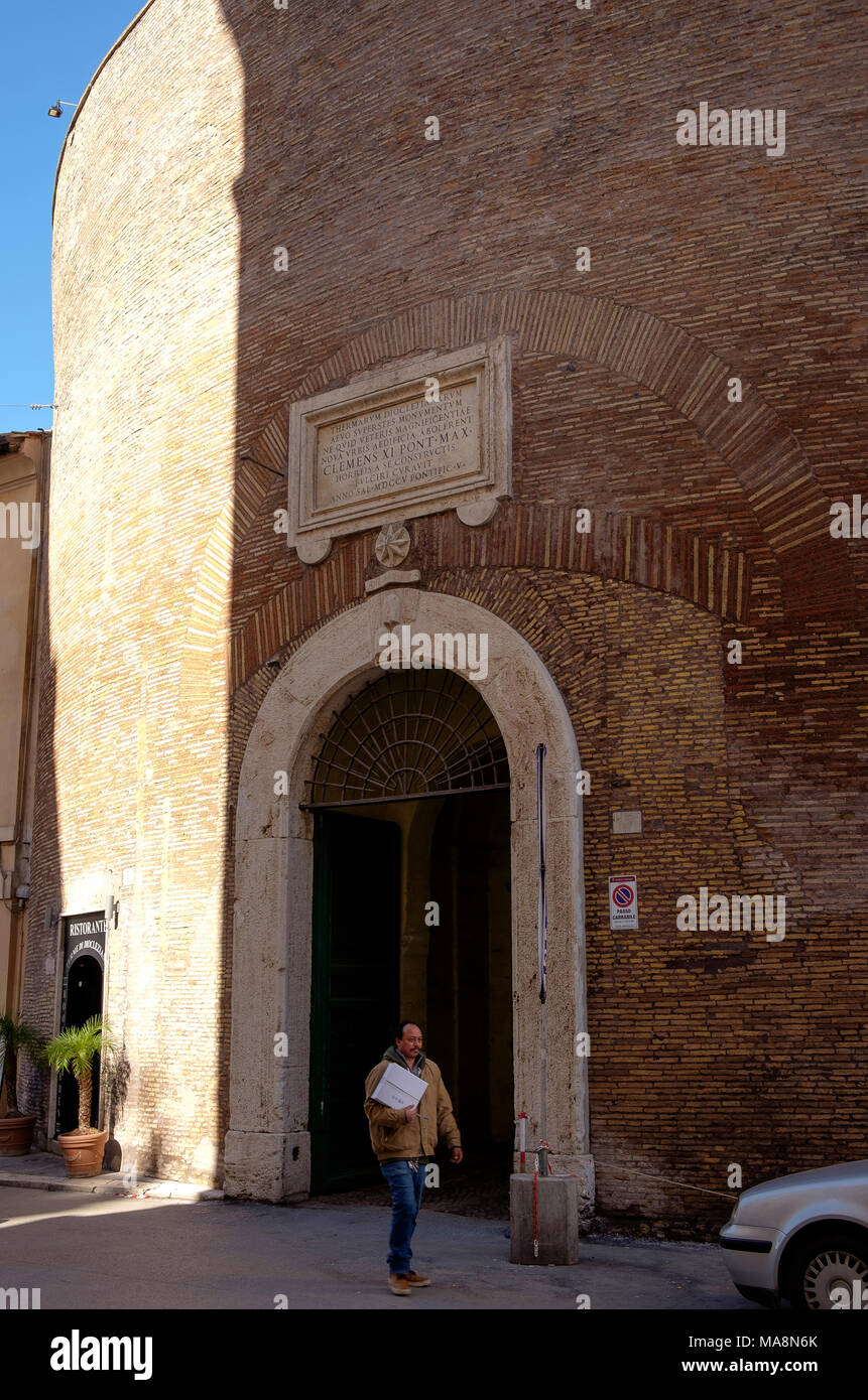 L'impostazione heritage per il Ristorante Terme di Diocleziano sulla Via del Viminale, Roma Foto Stock