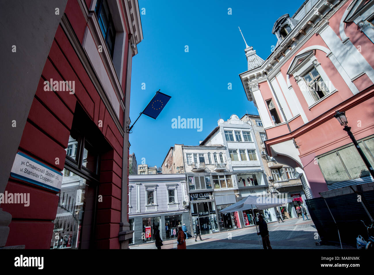 La città di Plovdiv Bulgaria centro Foto Stock