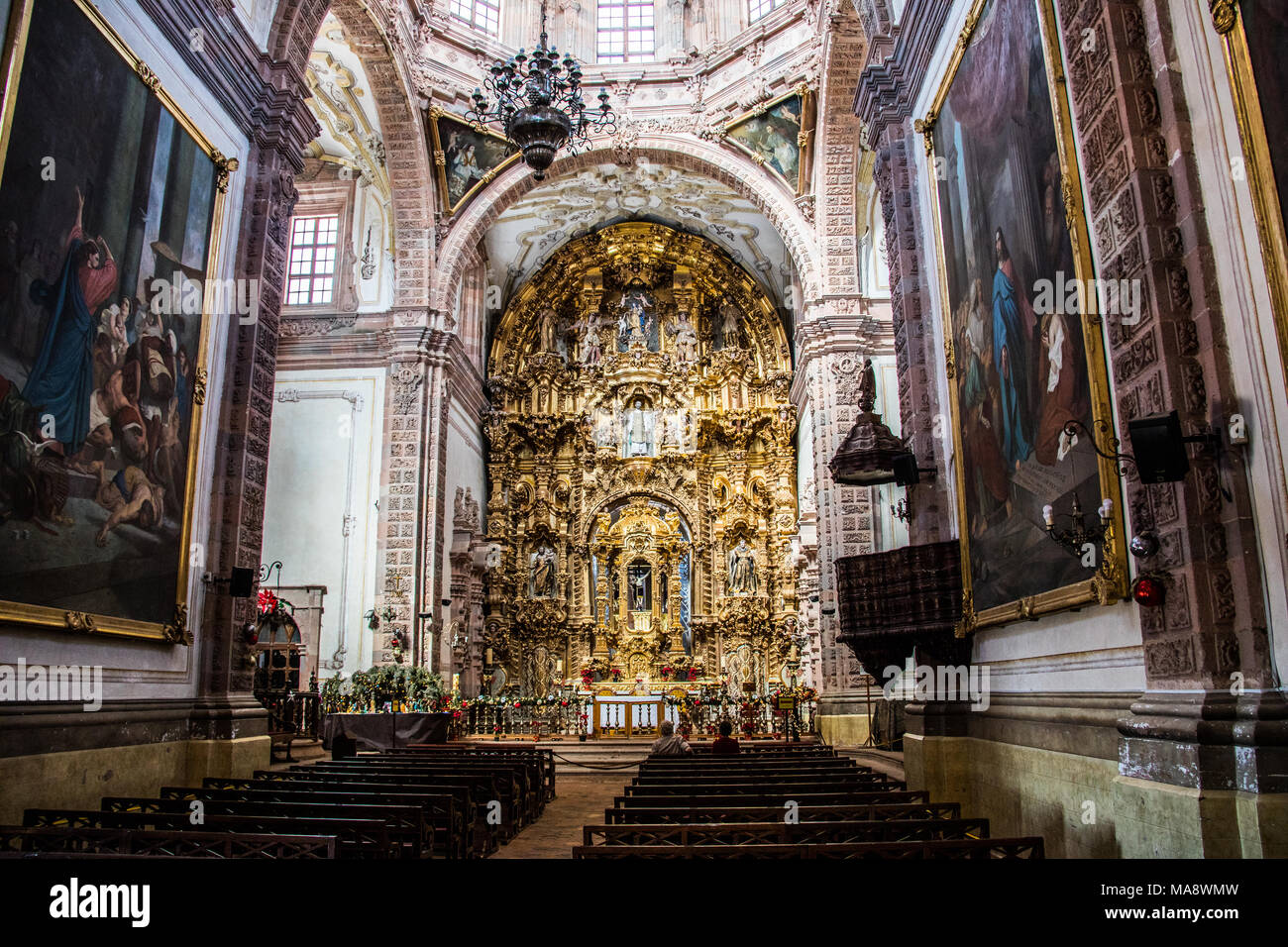 La Iglesia de la Valenciana, noto anche come il Templo de San Cayetano, Guanajuato, Messico Foto Stock