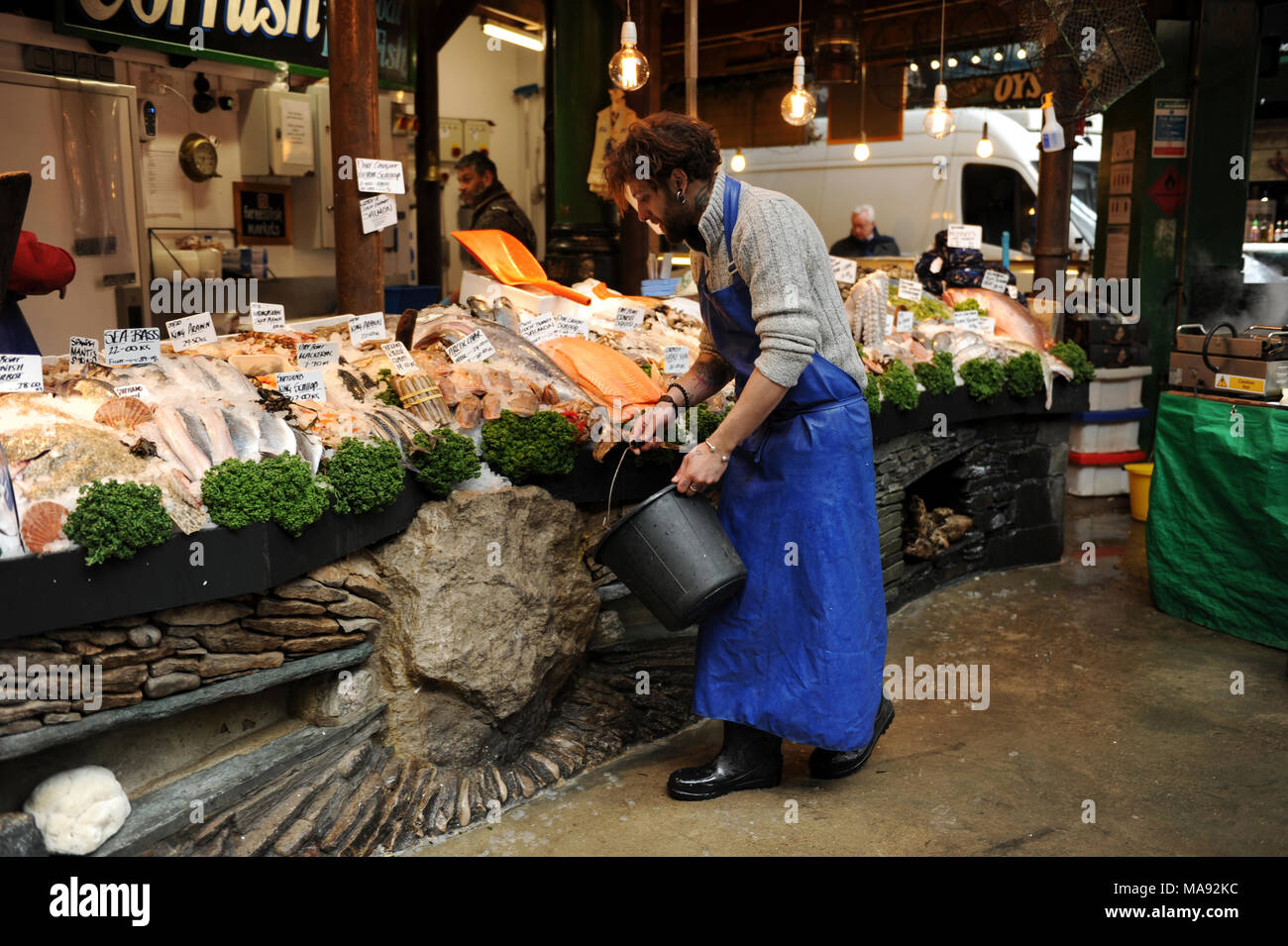 Furness Fish & Game pescivendolo a Borough Market Foto Stock