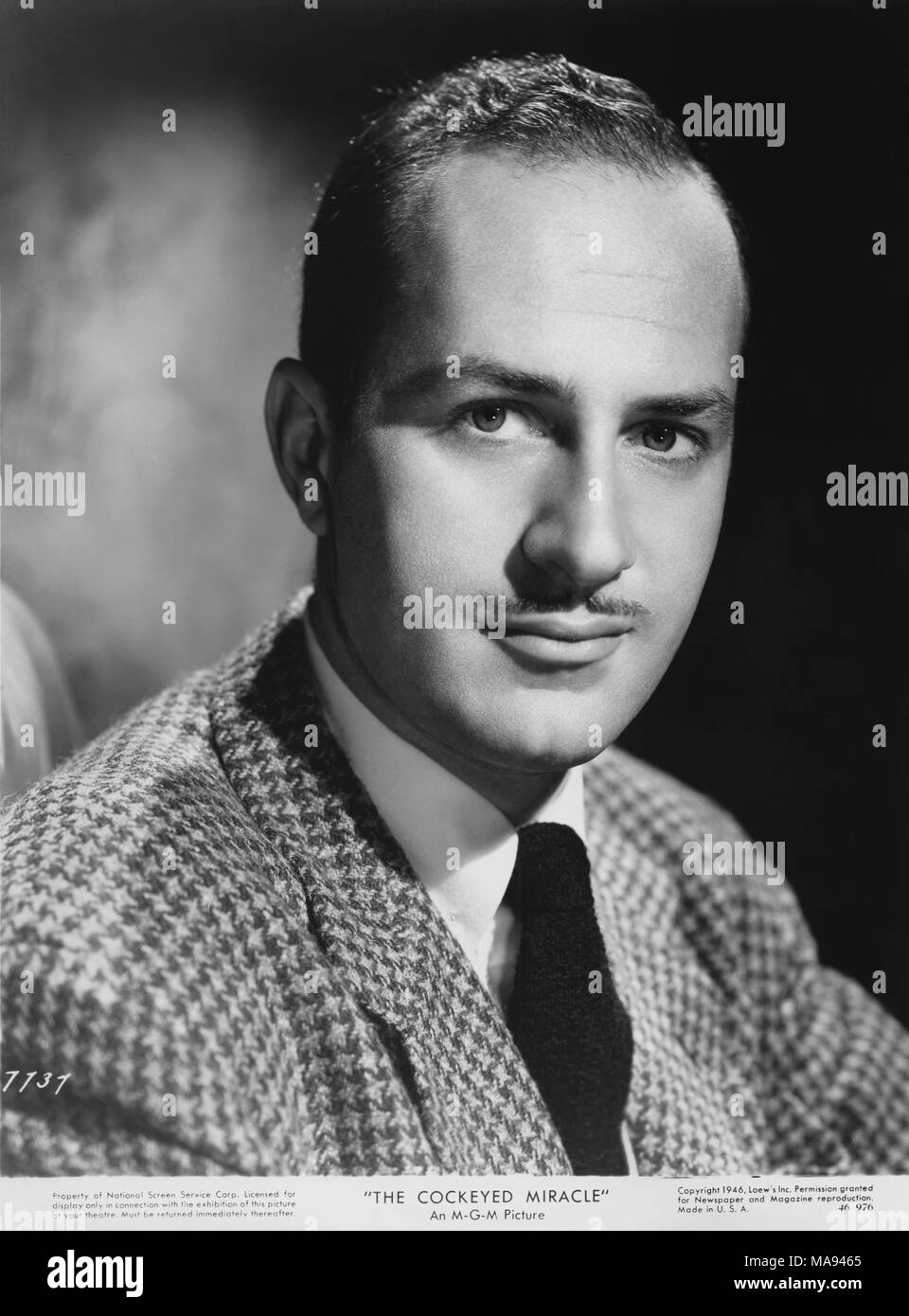 Keenan Wynn, Ritratto di pubblicità per il film "Il Miracolo Cockeyed', MGM, 1946 Foto Stock
