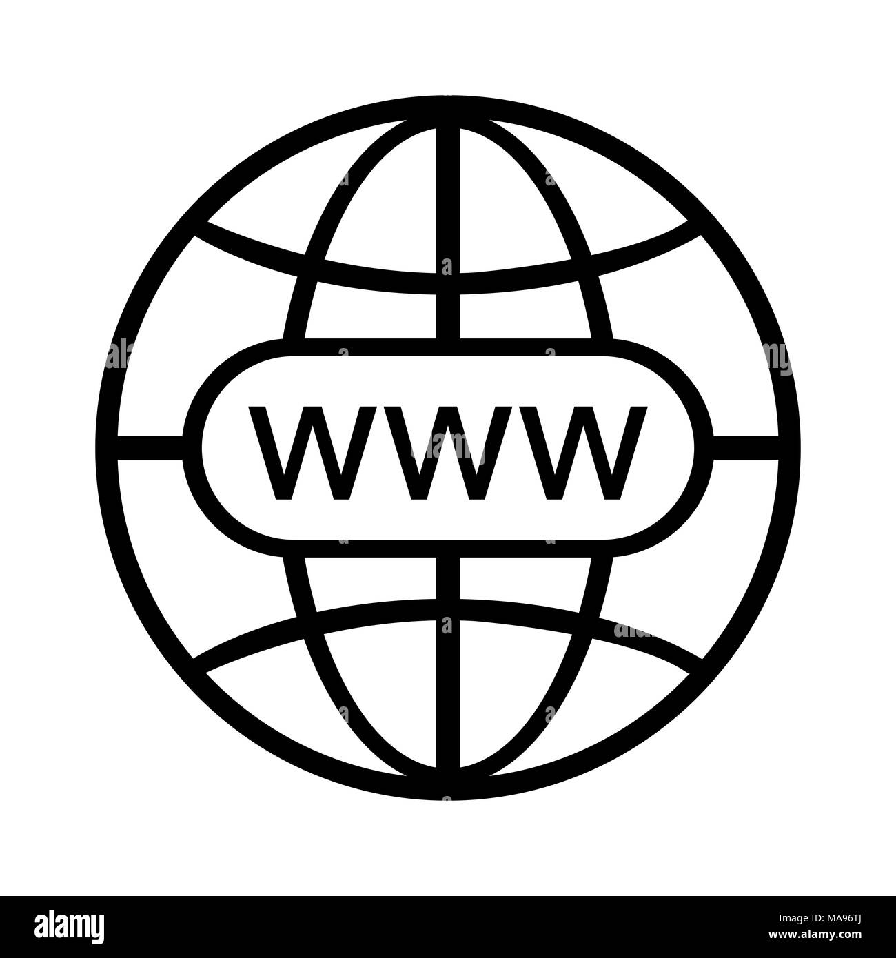 Www Icona Vettore Sito Web Symbol Moderno E Semplice Piatto Illustrazione Vettoriale Per Sito Web O Mobile App Immagine E Vettoriale Alamy