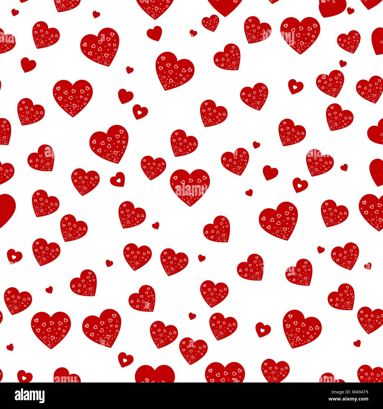 Vettore di Seamless texture con cuore d'oro. È possibile creare lo sfondo con questo modello, il colore degli elementi può essere variato come si desidera. Illustrazione Vettoriale