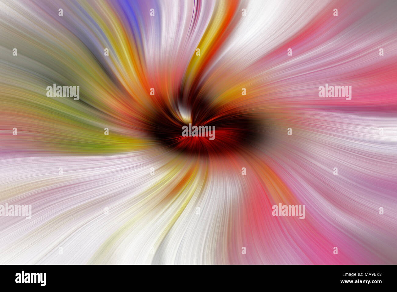 Arcobaleno di linee colorate al centro Foto Stock
