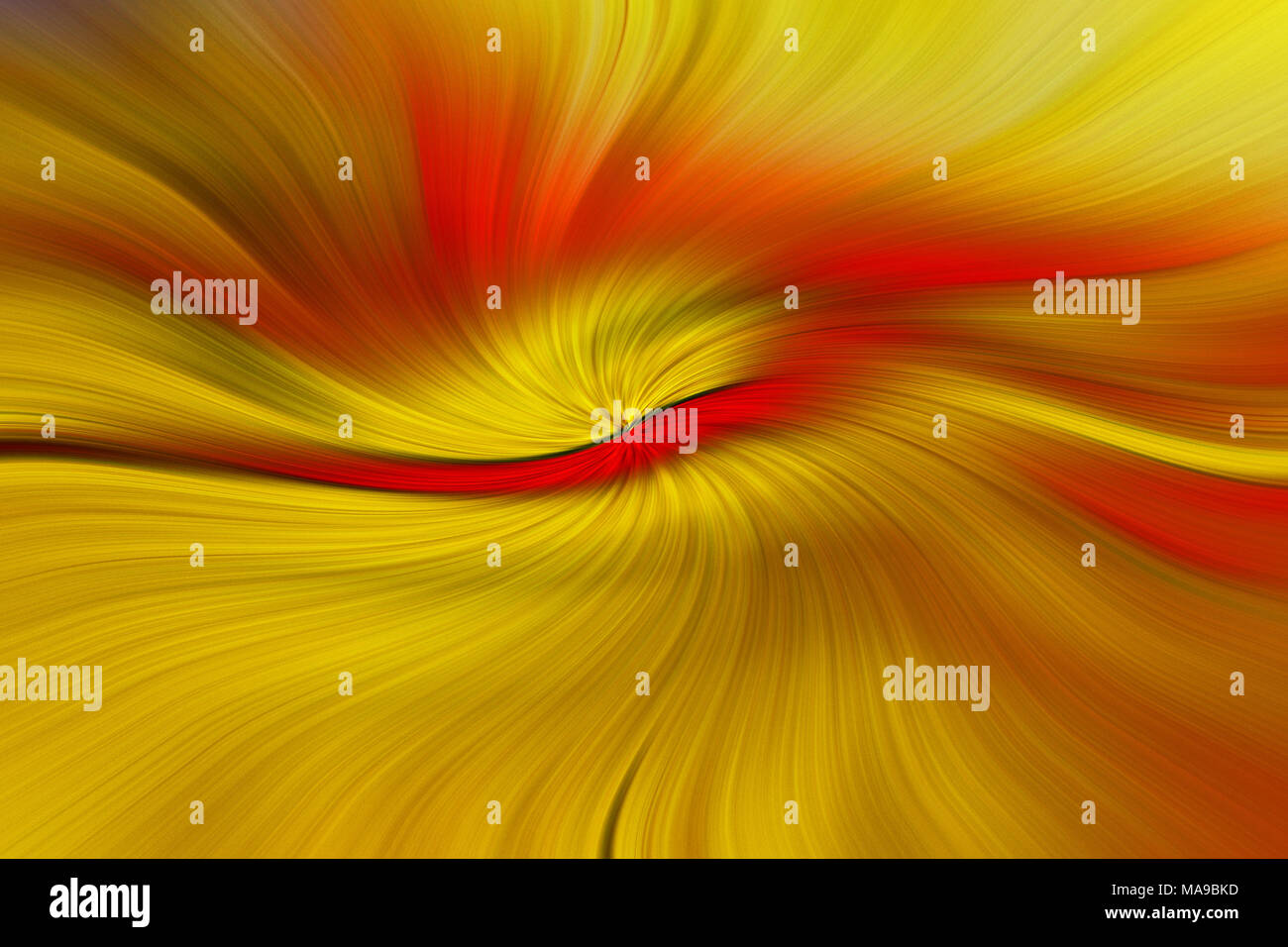 Giallo e rosso linde muovendosi verso il centro Foto Stock