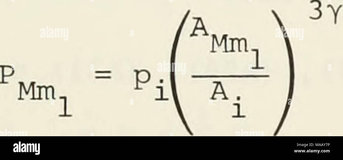 Modello Dinamico per esplosione pregiudizio ai pesci . dal rapporto ( â J  ottenuto dalla tabella I (mediante interpolazione lineare am/l per i  calcoli eseguiti qui). La corrispondente pressione aria P