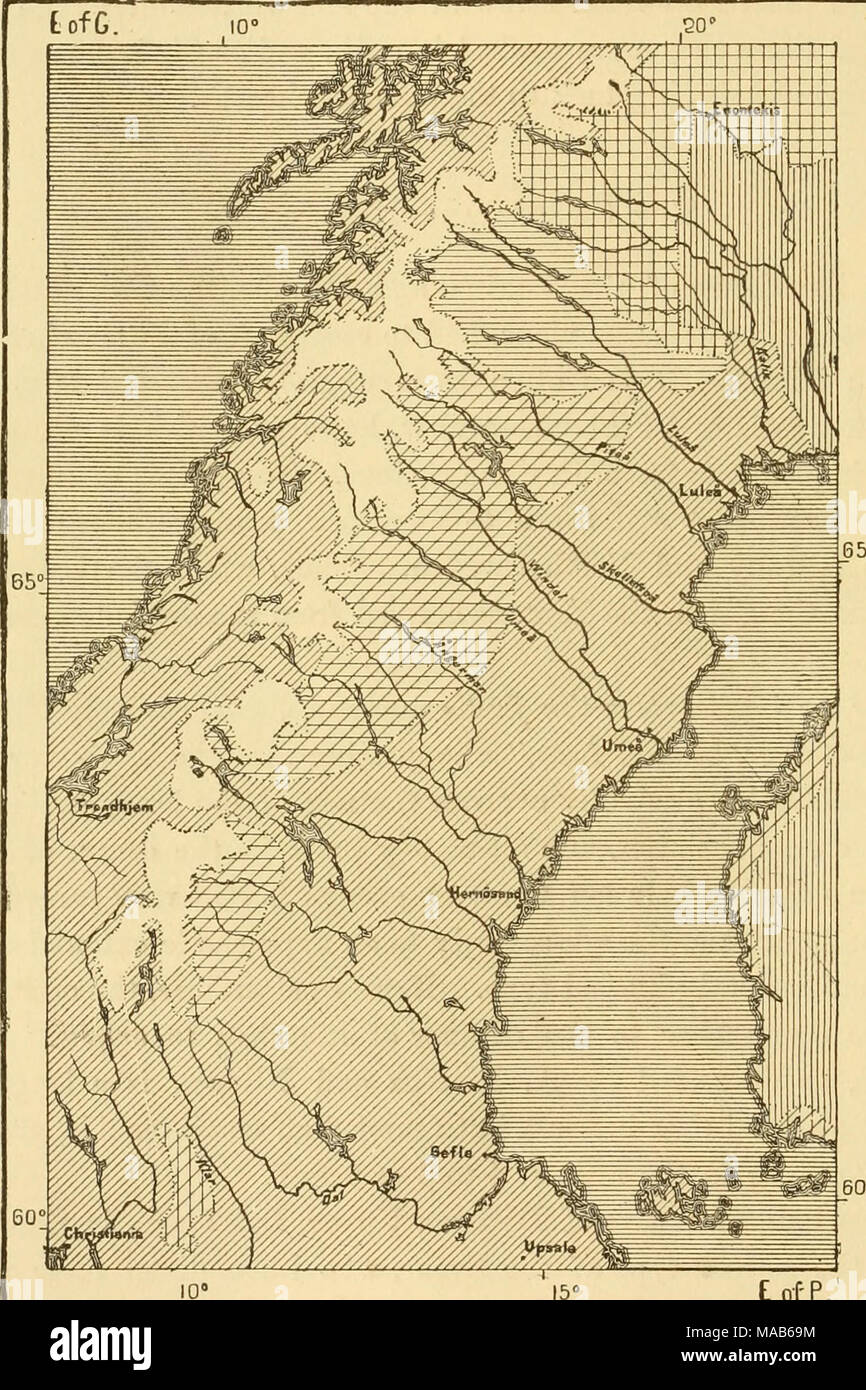 . La terra e i suoi abitanti .. . Eof-P.' scandinavi. I Finlandesi. Lapponi. divenne, verso il nono secolo, l'emporio di un'esportazione diretta gli scambi commerciali con il lontano oriente, e qui si trovano di volta in volta schiere di arabi o Kufic monete da Bagdad o Khorassan. Queste relazioni durò fino al XII secolo, quando furono interrotti dalle guerre in Russia del Sud. Gli svedesi hanno preso anche un laj-ge condividere le Crociate, ed era prevalentemente attraverso le armi che gli scandinavi Foto Stock