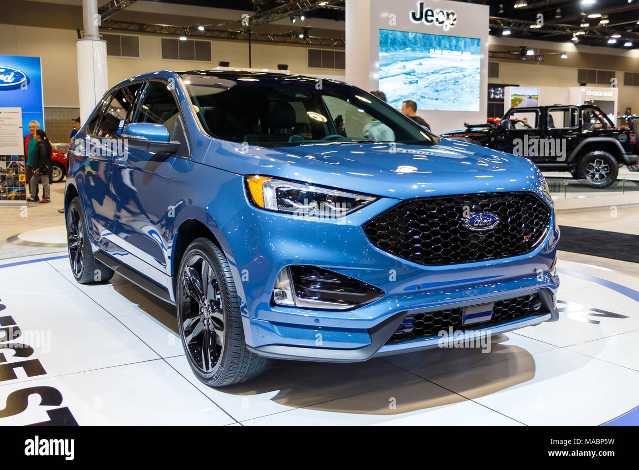 Vancouver, Canada - Marzo 2018 : Ford Edge ST, prese a 2018 Vancouver Auto Show Foto Stock