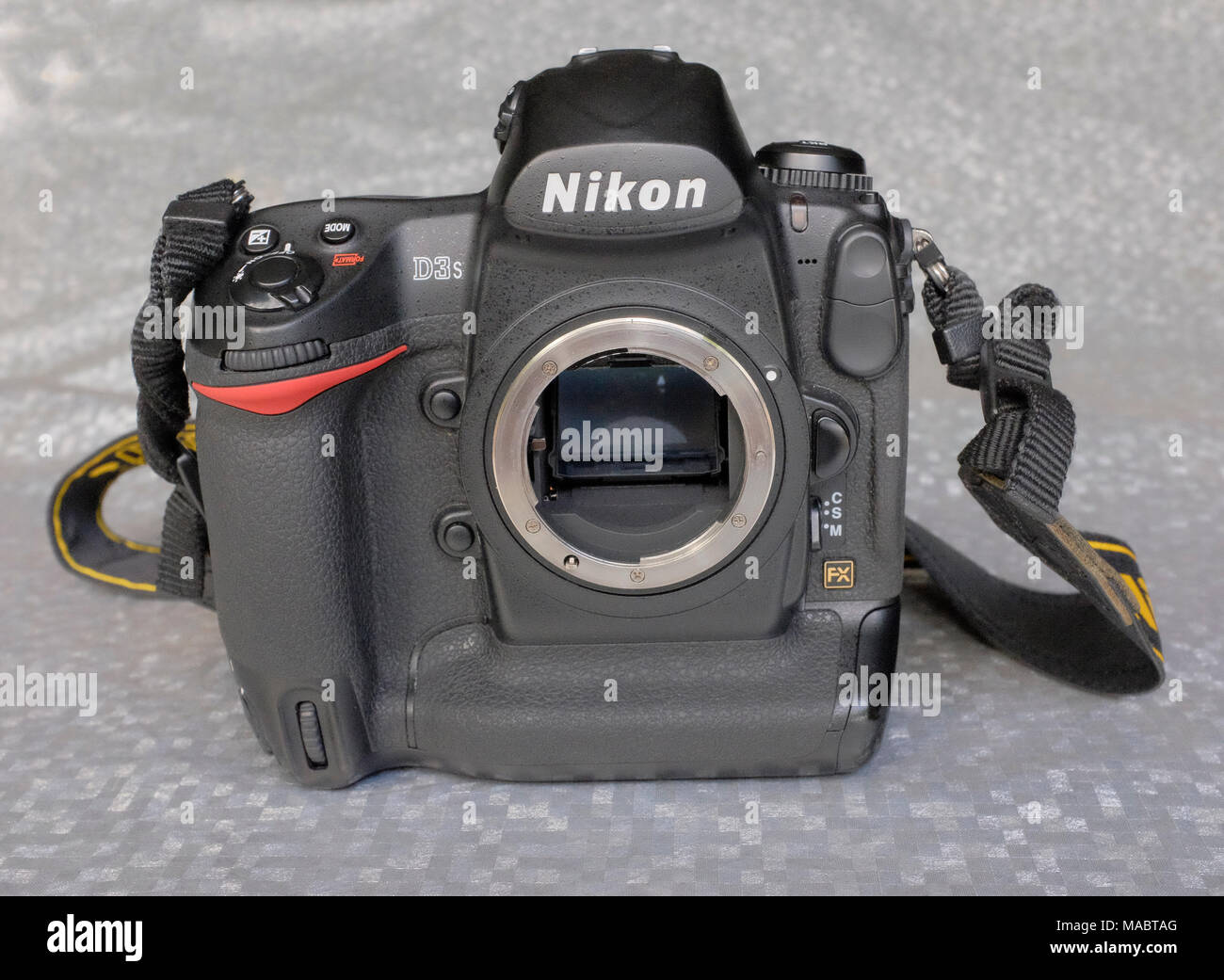 Nikon D3s fotocamera reflex digitale a obiettivo singolo corpo della telecamera in bianco e nero Foto Stock