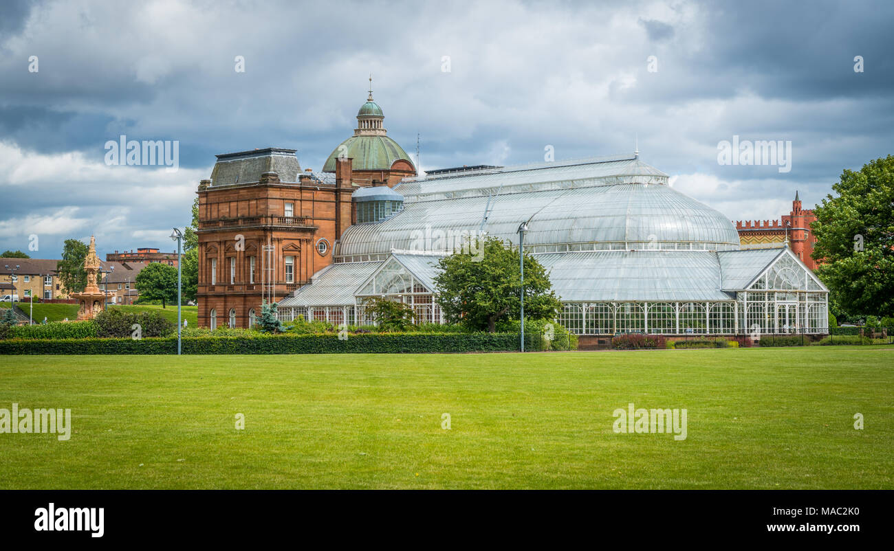 Il Palazzo del Popolo & Giardino d'inverno a Glasgow, in Scozia. Foto Stock