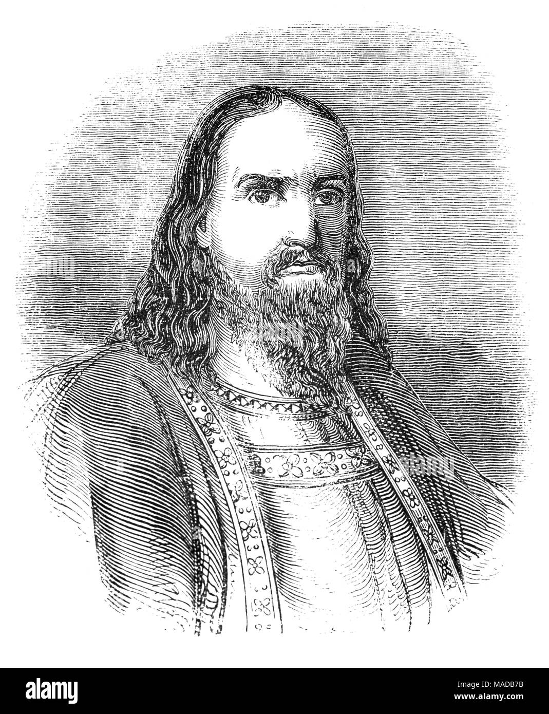 Edward III (1312 - 1377) fu Re di Inghilterra e signore di Irlanda dal 25 gennaio 1327 fino alla sua morte; egli è nota per il suo successo militare e per il ripristino di autorità reale dopo la disastrosa e ortodosso, regno di suo padre Edward II. Edward III trasformato il Regno di Inghilterra in uno dei più temibili potenze militari in Europa. Il suo lungo regno di 50 anni è stato il secondo più lungo nel medioevo in Inghilterra e ha visto sviluppi vitali di legislazione e di governo-in particolare l'evoluzione del parlamento inglese-come pure le devastazioni della Morte Nera. Foto Stock