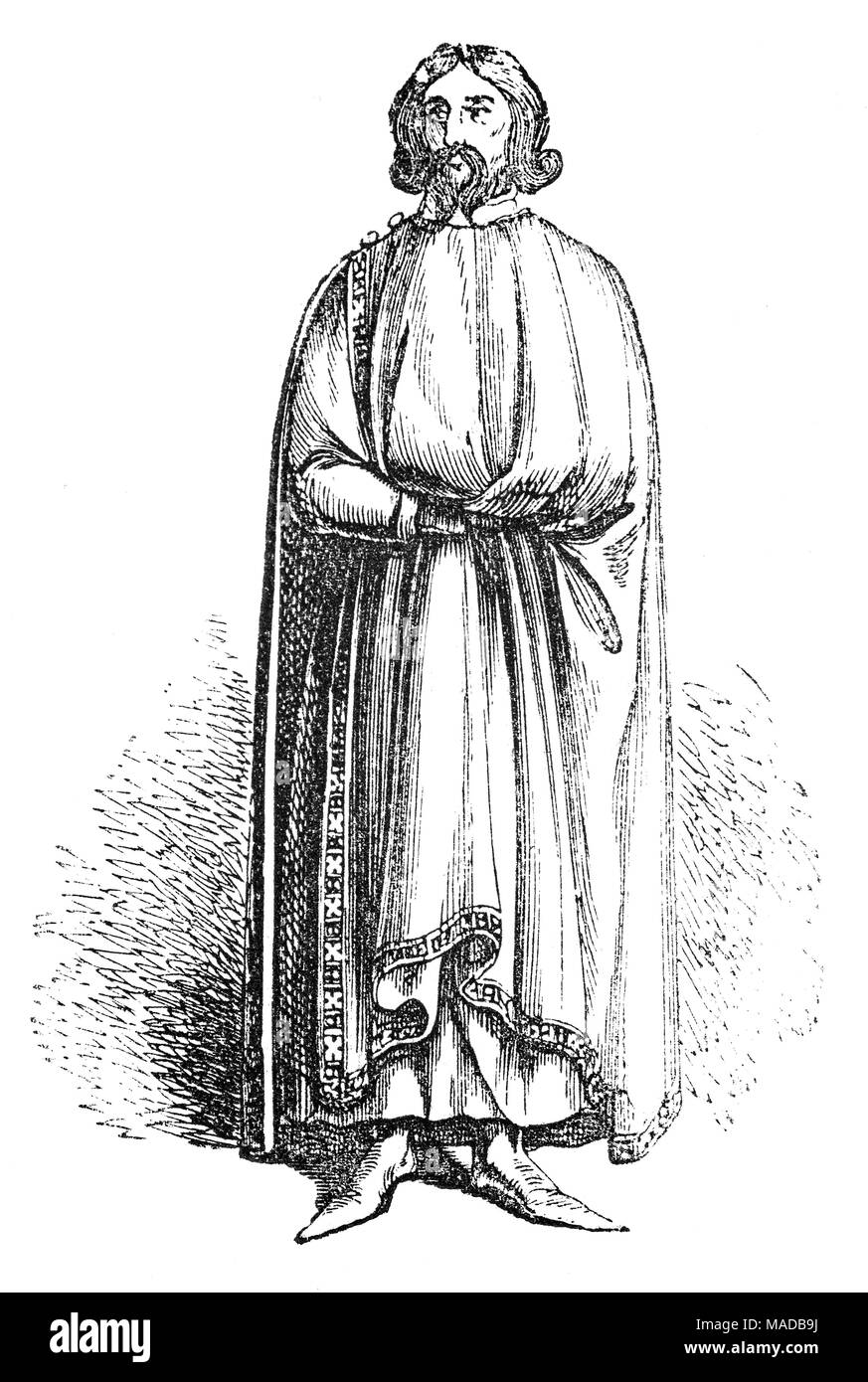 Edmund di Langley, primo duca di York,( 1341 - 1402) era il quarto figlio di Re Edoardo III di Inghilterra e Philippa di Hainault. Egli è stato il fondatore della casa di York, ma è stato grazie al matrimonio del suo giovane figlio di Riccardo di Conisburgh a Anne de Mortimer, pronipote di Edmund il fratello maggiore che la casa di York fece la sua rivendicazione al trono inglese nelle guerre del Rose. L'altra parte per la guerra era la casa di Lancaster, formata da discendenti di Edmund il fratello Giovanni di Gaunt, primo duca di Lancaster, Edward III il terzo figlio. Foto Stock