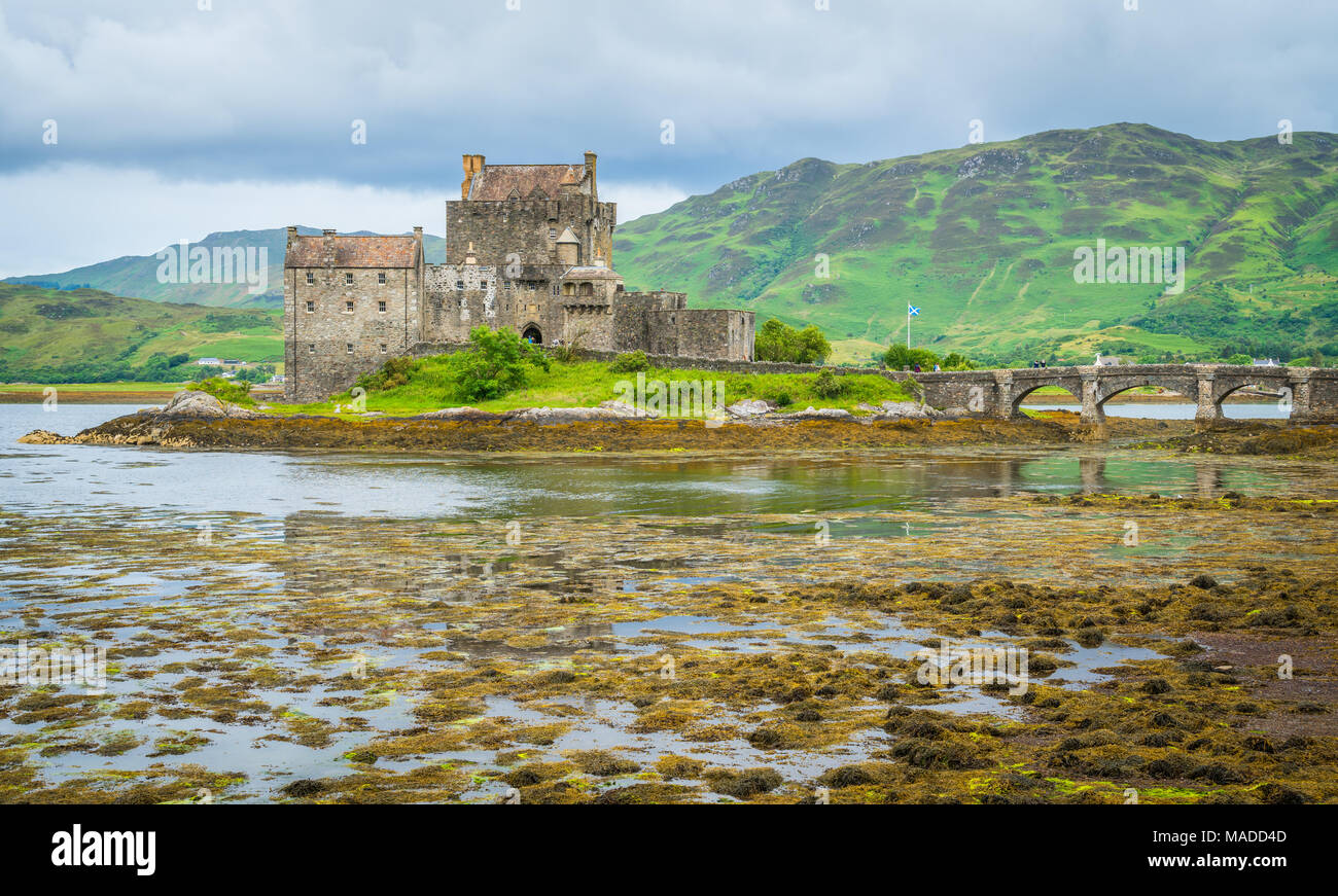 Eilean Donan Castle nelle Highlands Scozzesi. Foto Stock