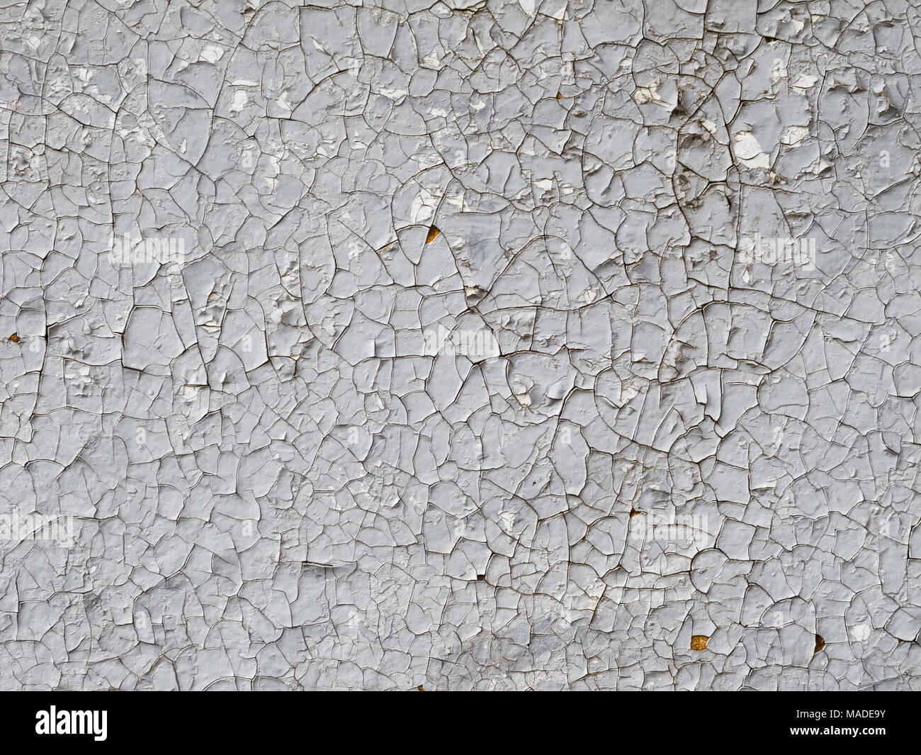 Texture di asse di legno con incrinato vernice grigia, abstract background. Foto Stock