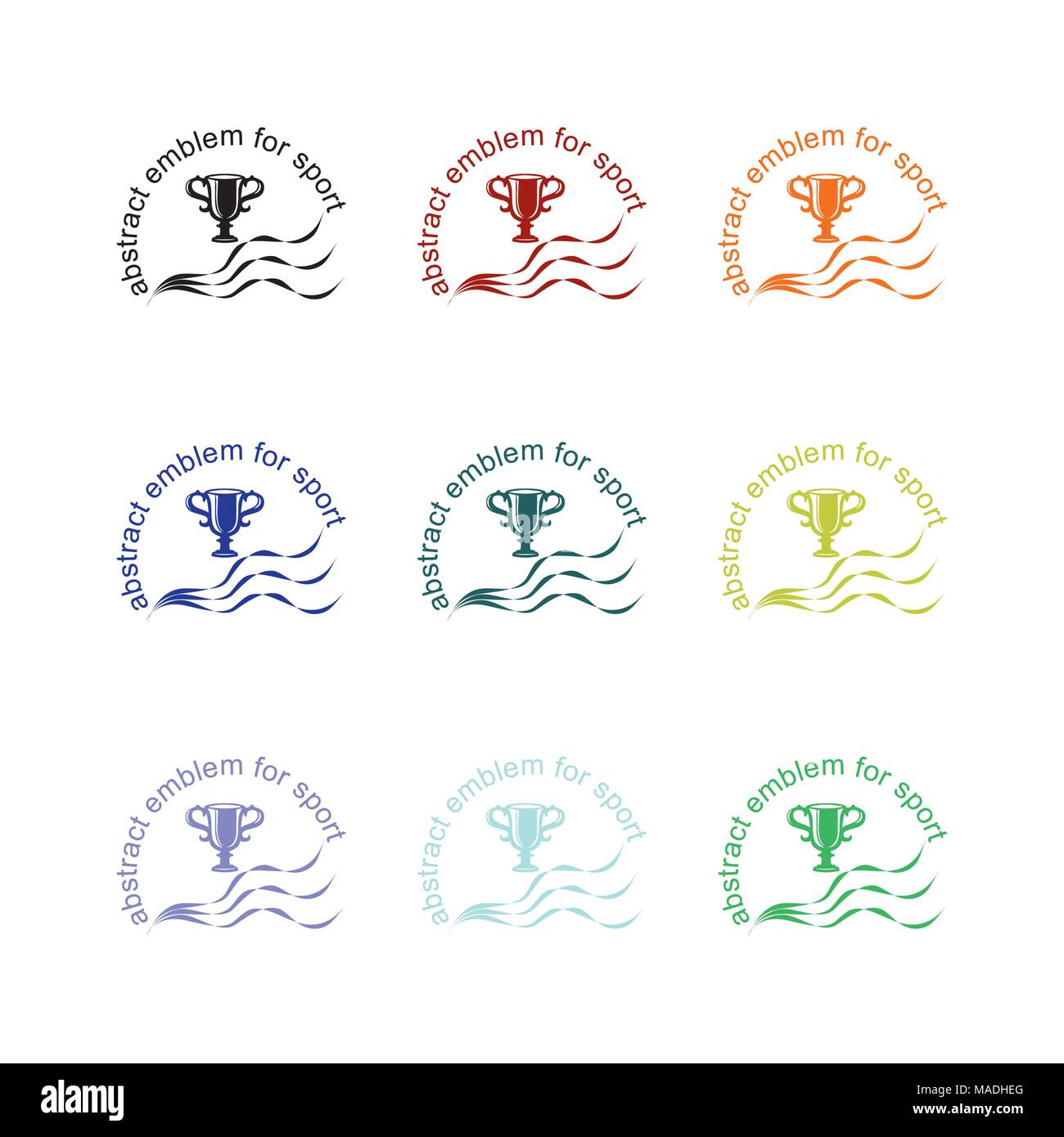 Abstract emblema del vettore per lo sport Illustrazione Vettoriale