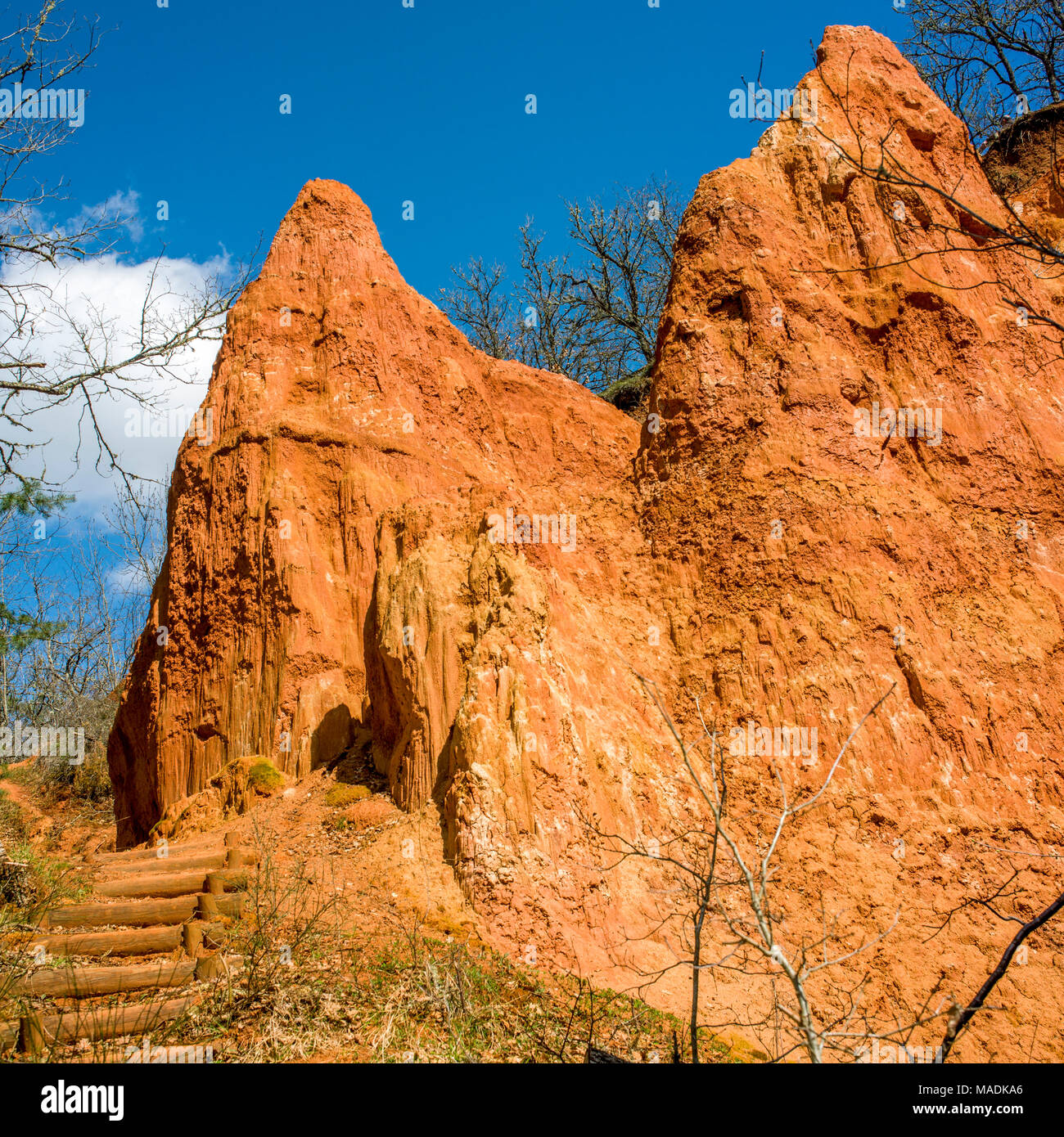 Valle dei Santi, formazioni rocciose, Boudes, Dipartimento Puy de Dome, Auvergne-Rhône-Alpes, Francia, Europa Foto Stock