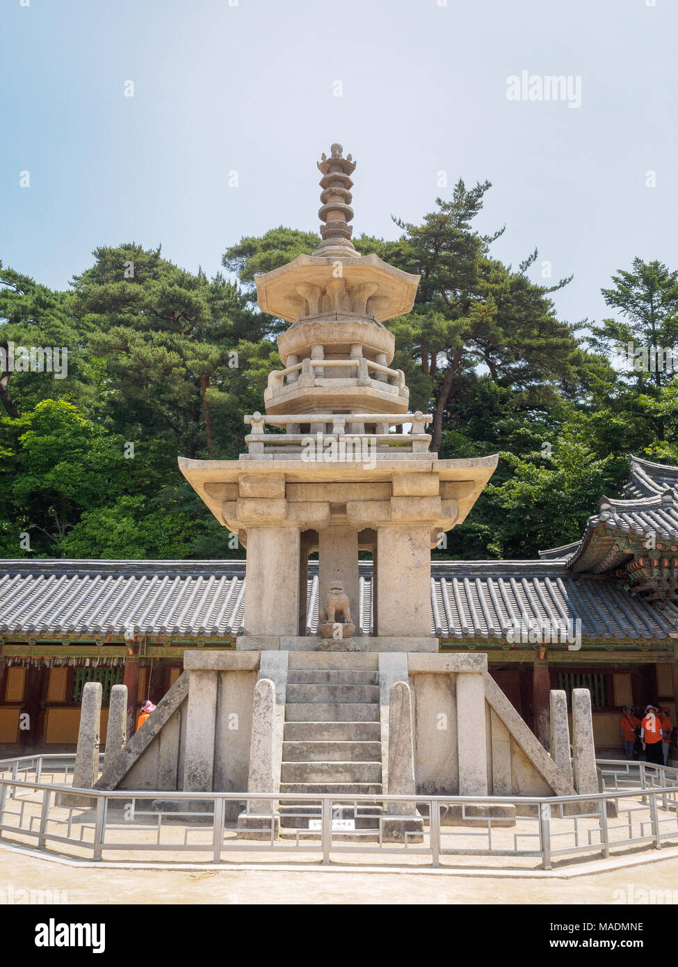 Gyeongju, Corea del Sud - 23 Jun 2017 : La pietra pagoda Dabotap in Bulguksa Foto Stock