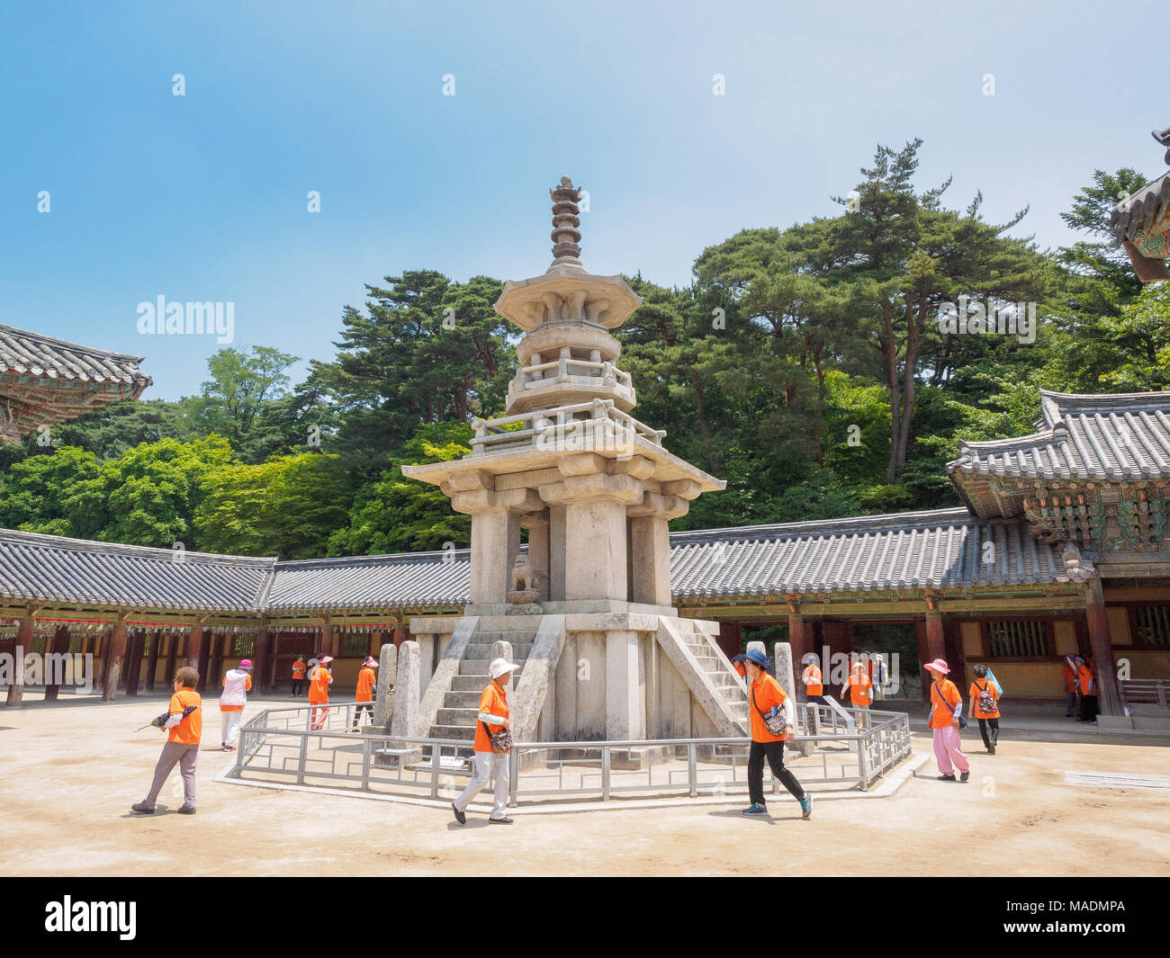 Gyeongju, Corea del Sud - 23 Jun 2017 : La pietra pagoda Dabotap in Bulguksa Foto Stock