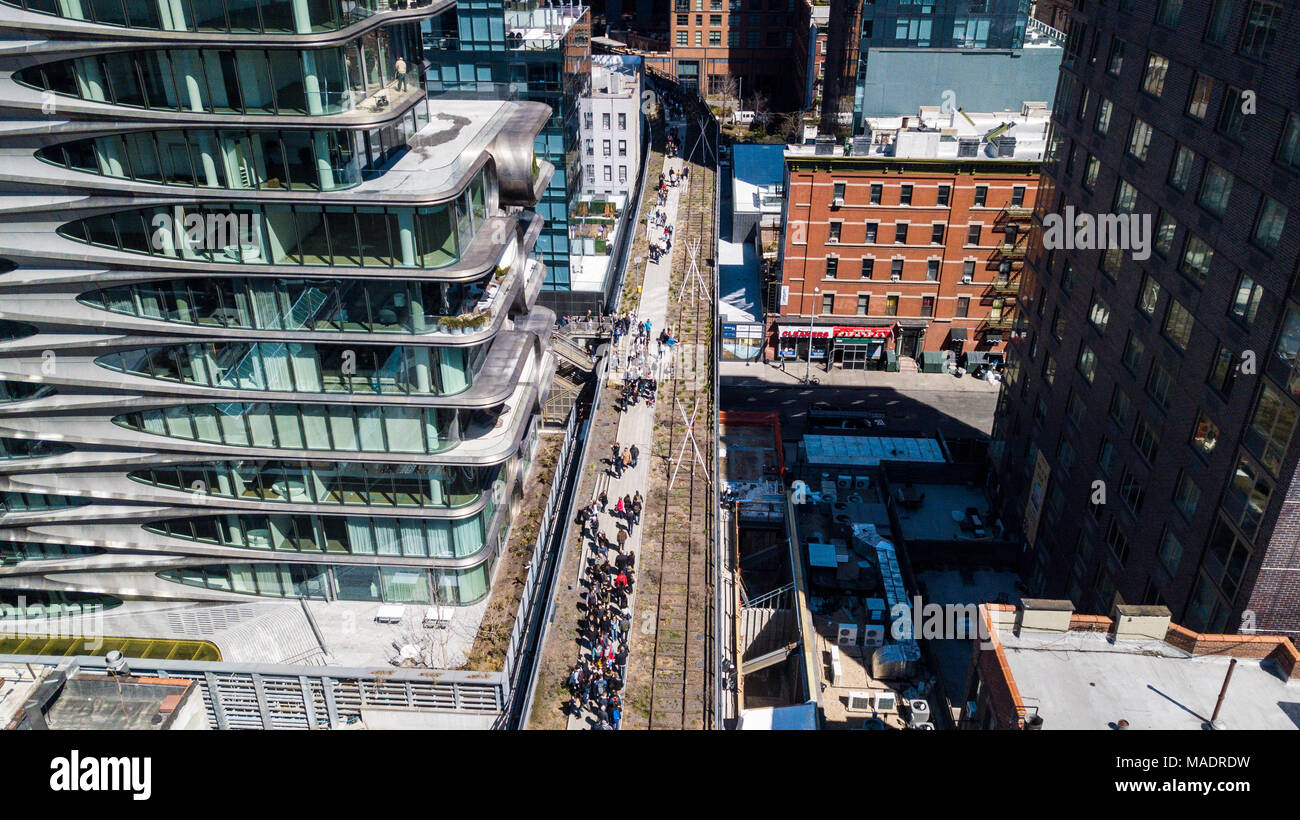 La linea alta, Manhattan New York City Foto Stock