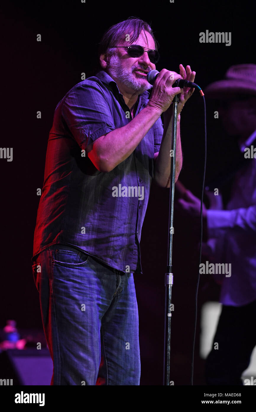 COCONUT CREEK, FL - MARZO 31: Southside Johnny & The Asbury Jukes esegue al Seminole Coconut Creek Casino on Marzo 31, 2018 in Coconut Creek, Florida. Credito" mpi04/MediaPunch Credito: MediaPunch Inc/Alamy Live News Foto Stock