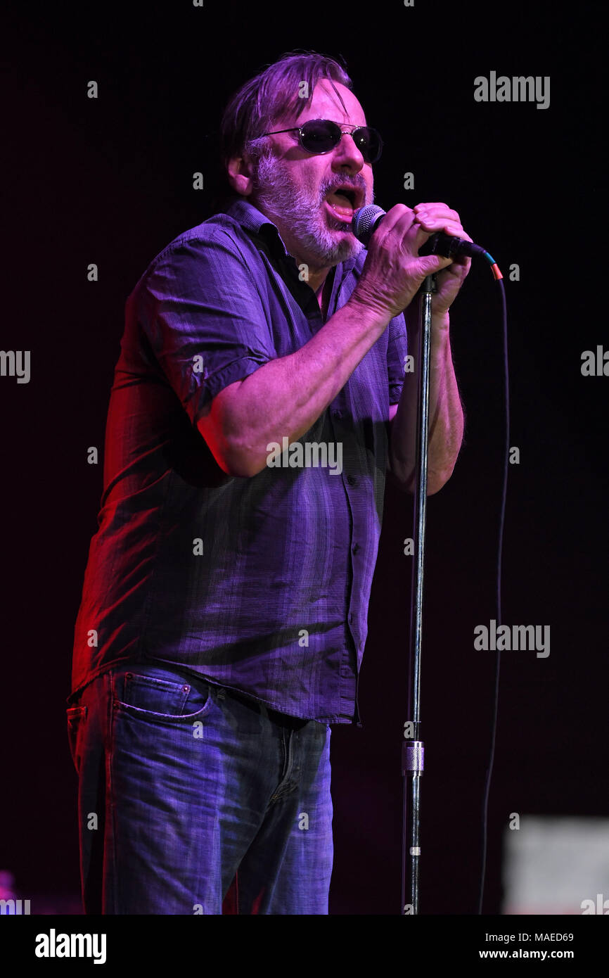 COCONUT CREEK, FL - MARZO 31: Southside Johnny & The Asbury Jukes esegue al Seminole Coconut Creek Casino on Marzo 31, 2018 in Coconut Creek, Florida. Credito" mpi04/MediaPunch Credito: MediaPunch Inc/Alamy Live News Foto Stock