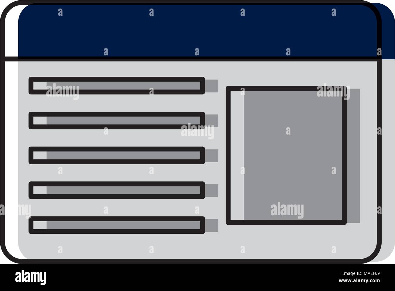 Id Card icona isolato illustrazione vettoriale design Illustrazione Vettoriale