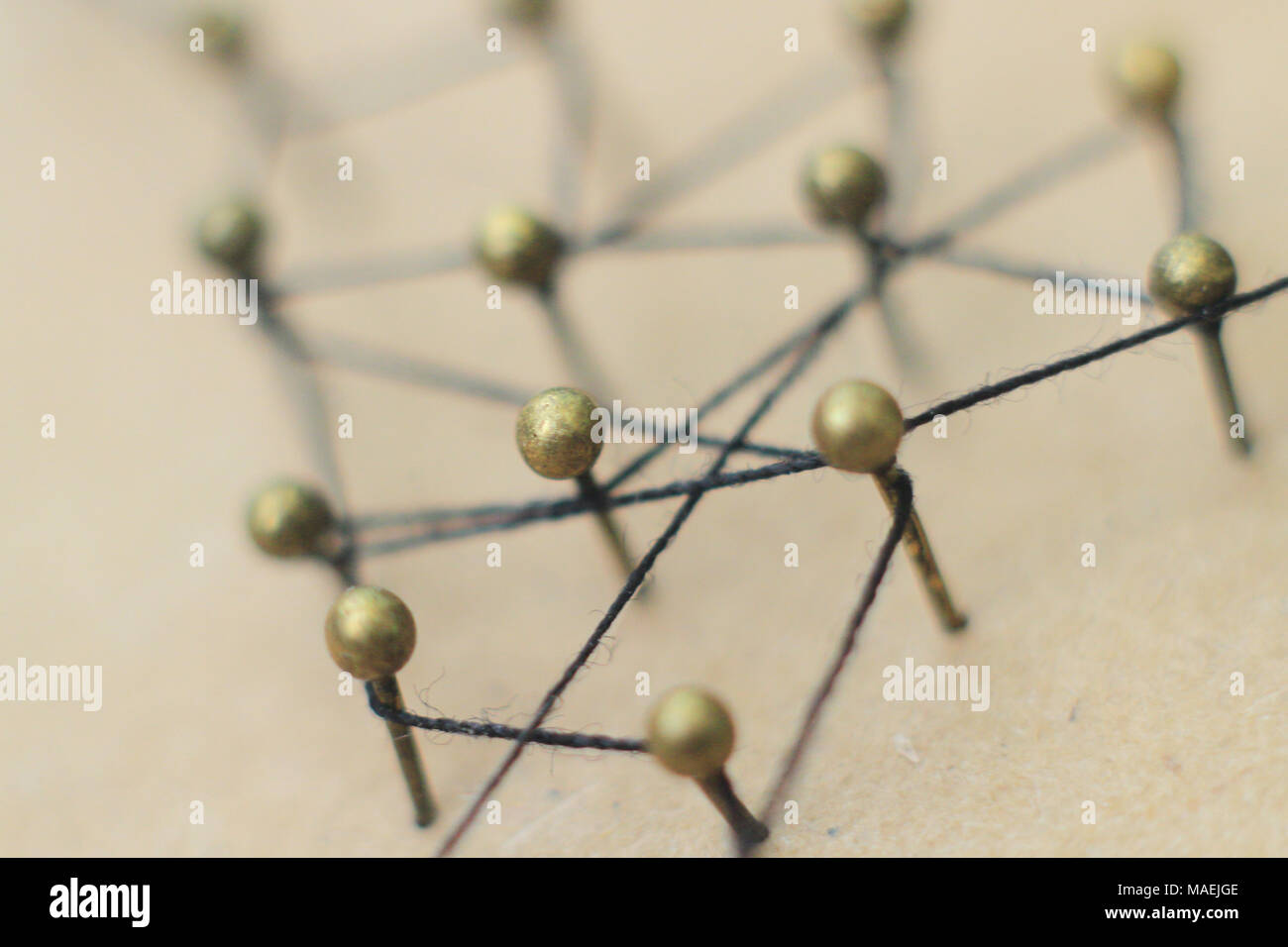 Concetto di una rete sociale con il leader Foto Stock