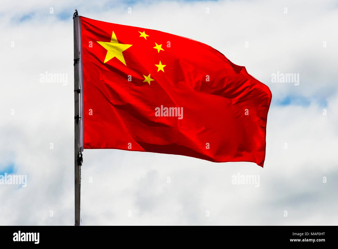 Bandiera nazionale, western Sichuan, Cina Foto Stock