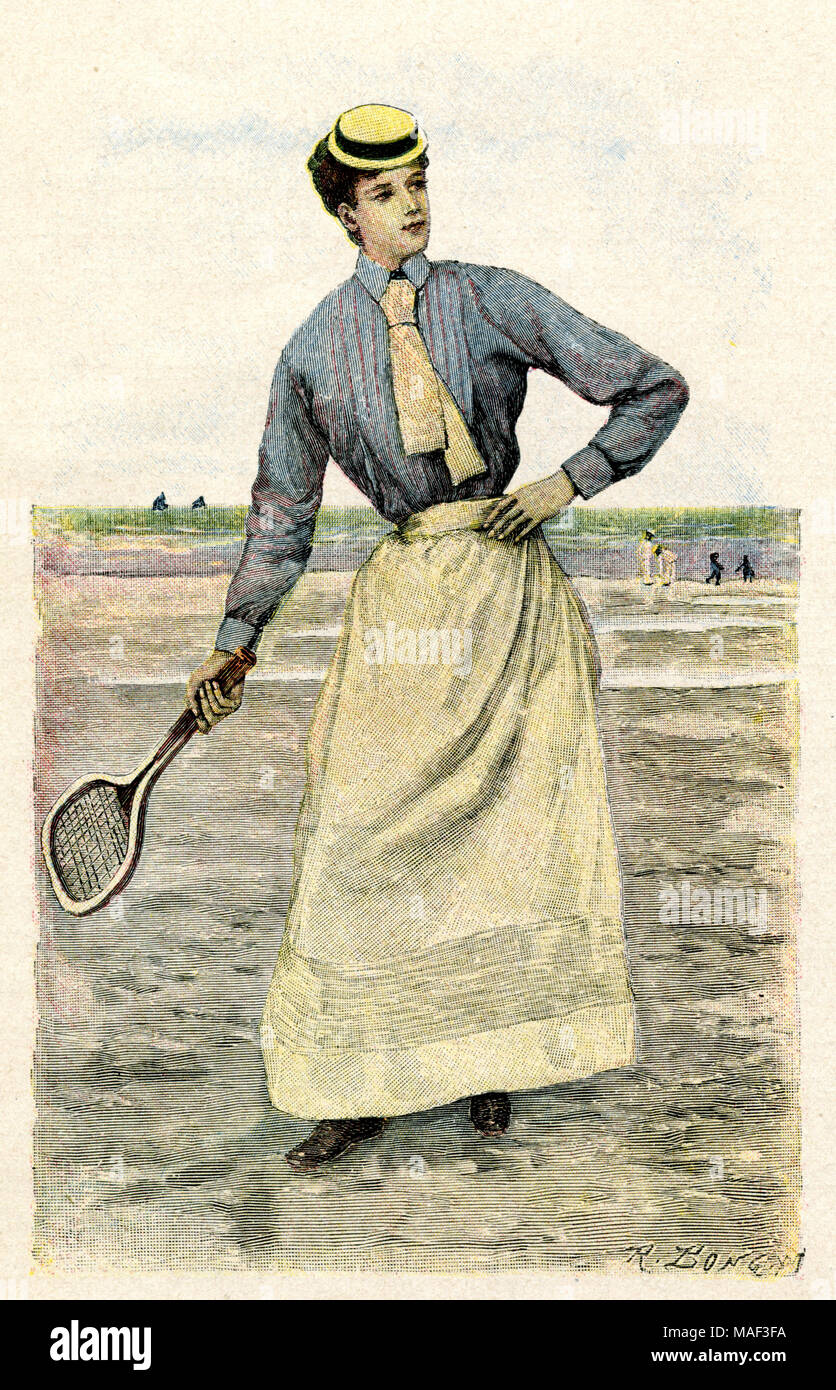 Giocatore di tennis, R. Bong (X.A.), creato , pubblicato Foto Stock