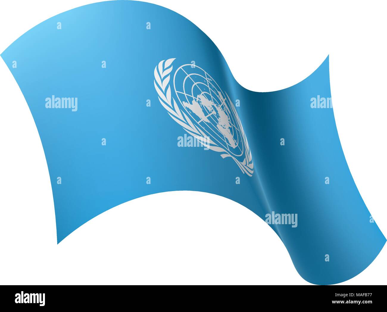 Bandiera DELLE NAZIONI UNITE, illustrazione vettoriale Illustrazione Vettoriale