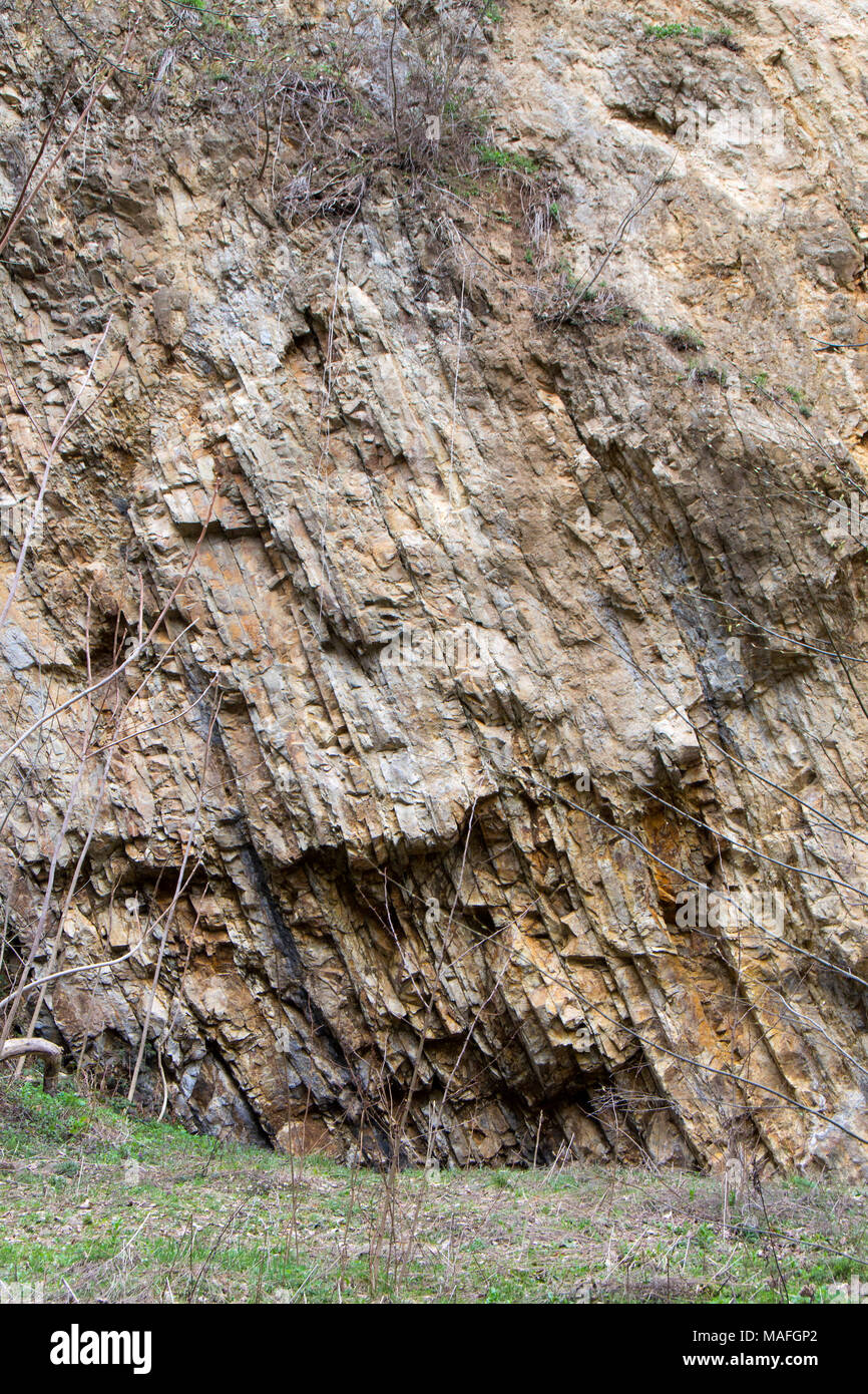 Struttura geologica della "montagna Fruska Gora", Repubblica della Serbia. Penisola balcanica Foto Stock