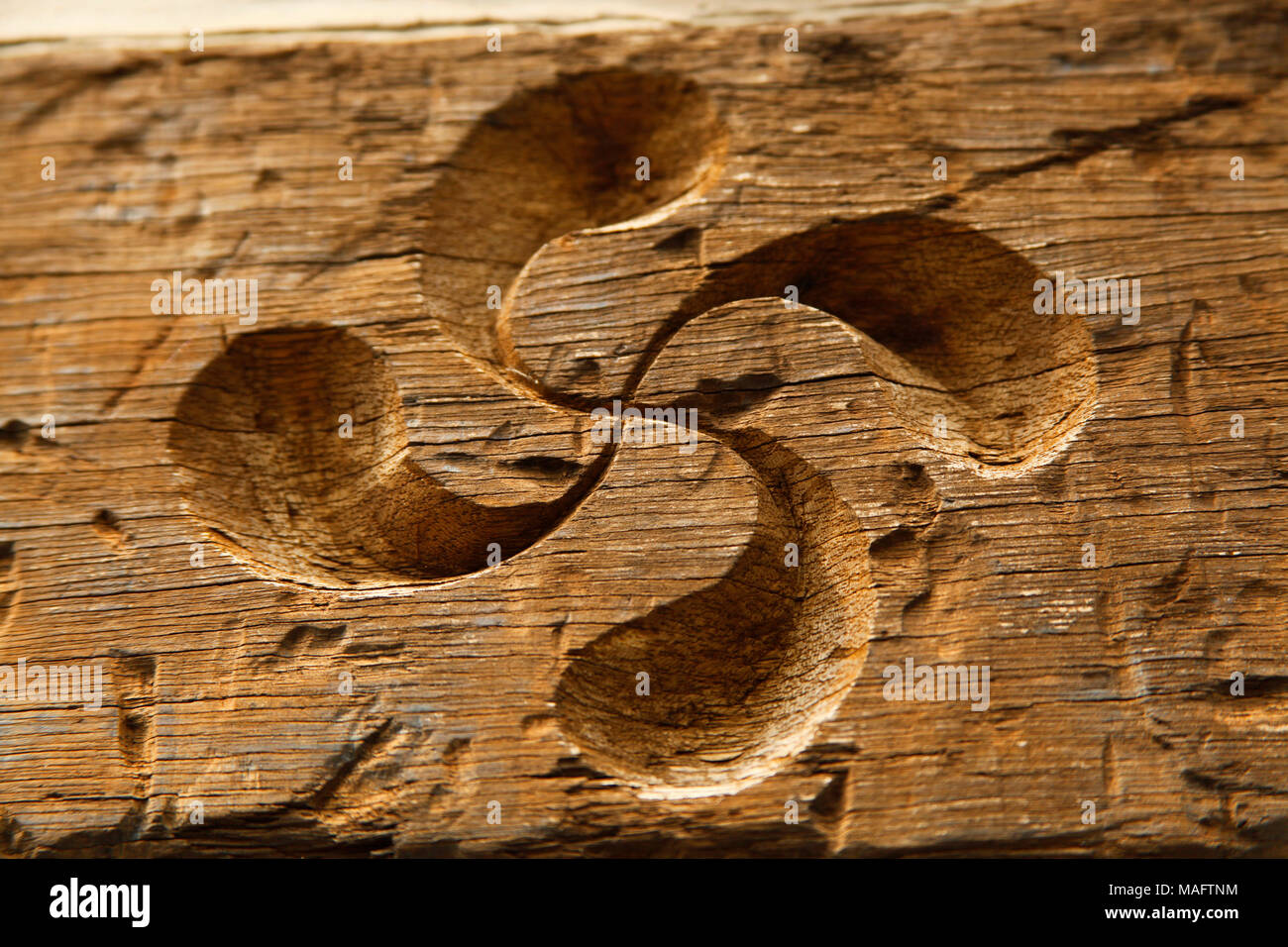 Simbolo celtico in Asturias Foto Stock