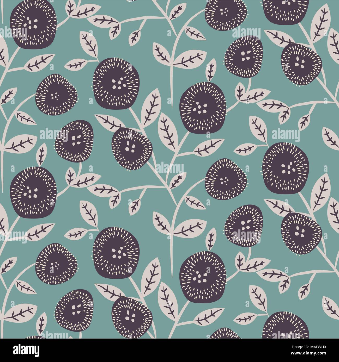 Flower seamless pattern design. Illustrazione Vettoriale