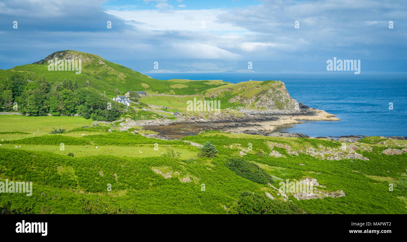 Paesaggio panoramico in punto di Sleat, il punto più meridionale di Skye. La Scozia. Foto Stock